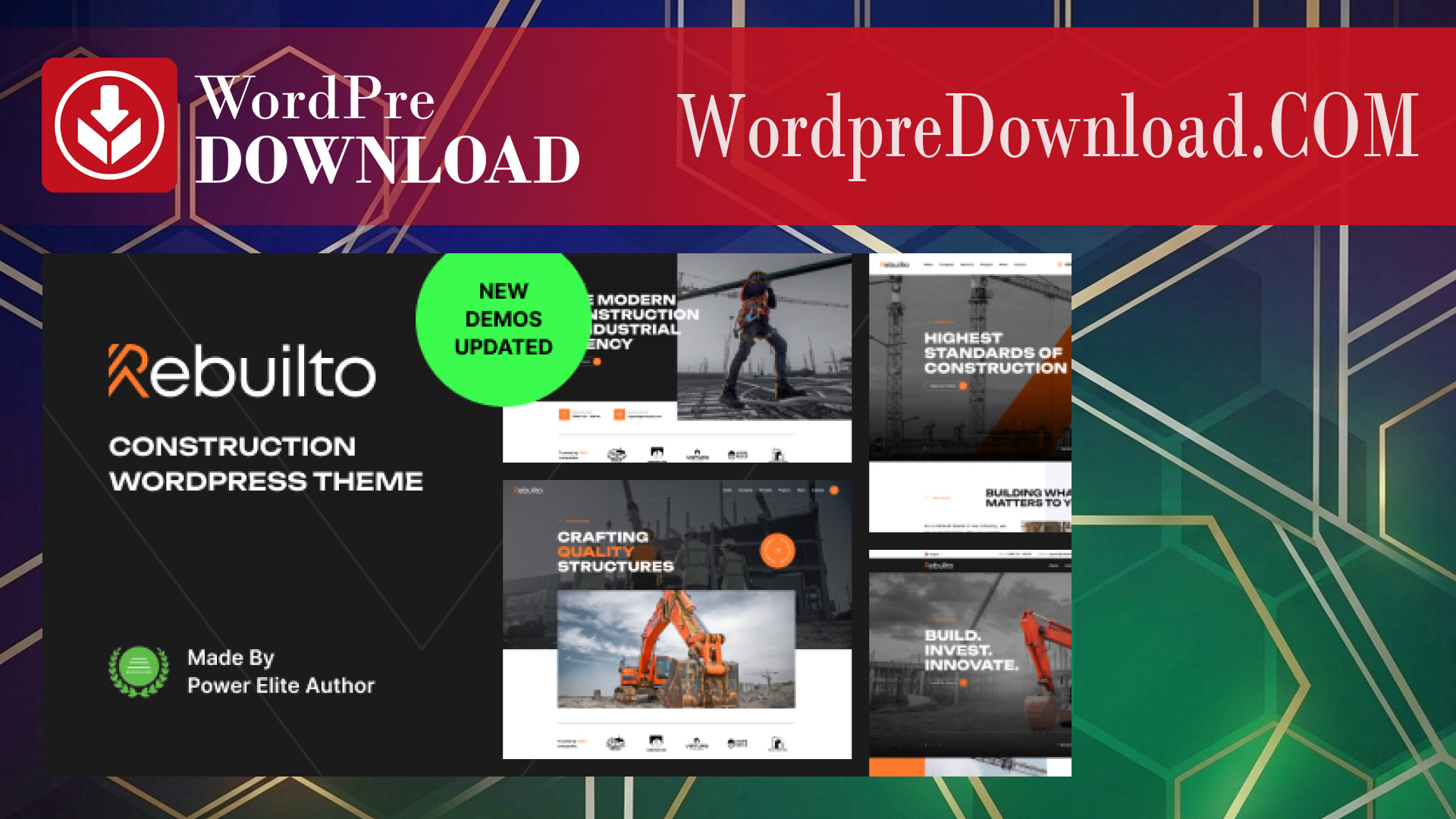 Rebuilto - Construction WordPress Theme - WordpreDownload.COM