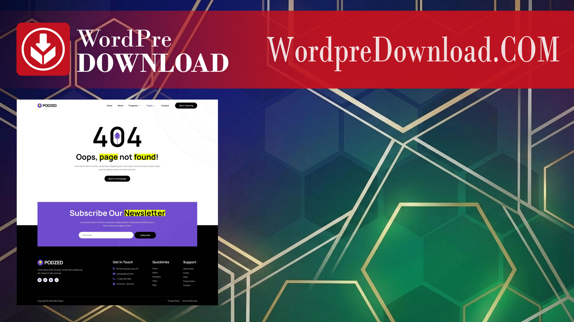 Podzed - Podcaster And Radio Station Elementor Template Kit - WordpreDownload.COM