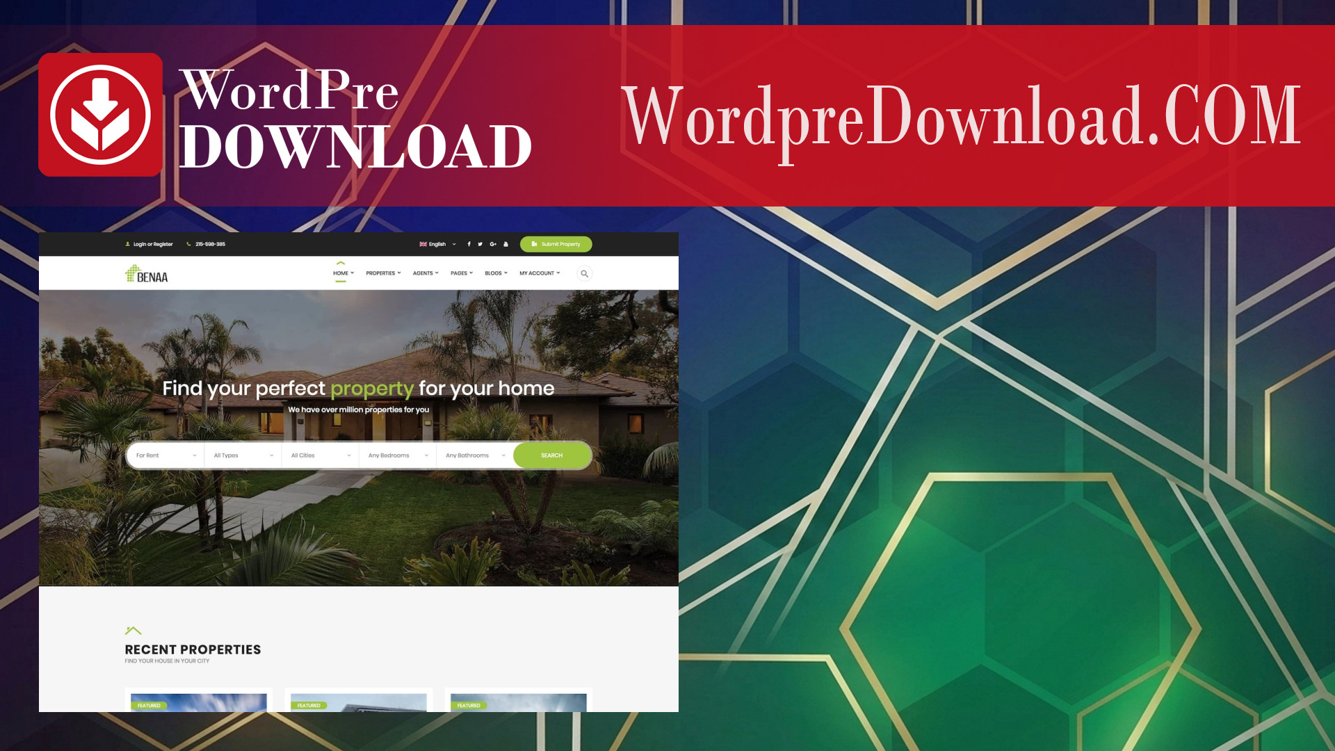 Benaa - Real Estate WordPress Theme - WordpreDownload.COM