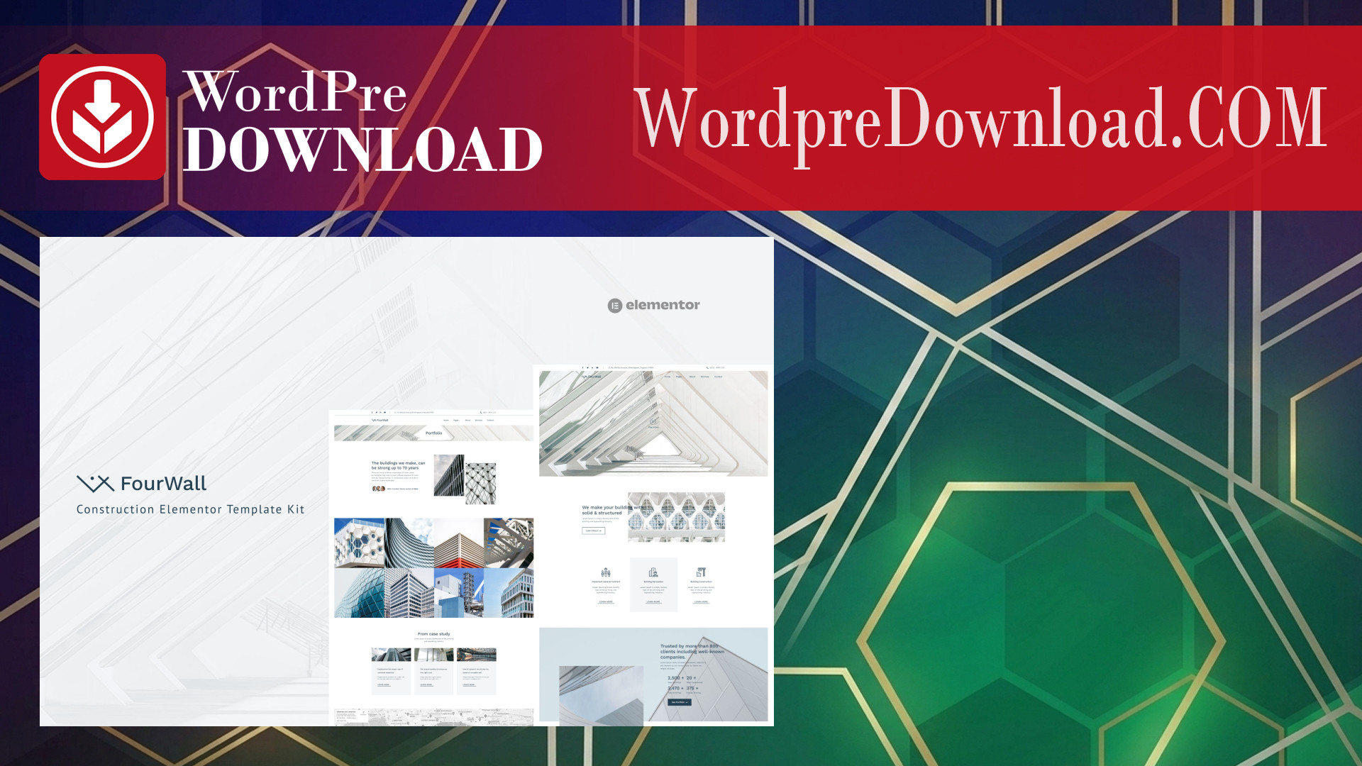 FourWall - Construction Elementor Template Kit - WordpreDownload.COM