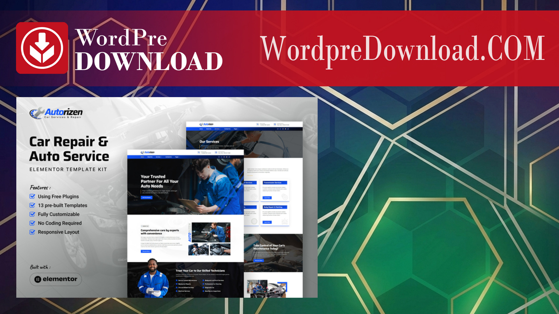 Autorize - Car Repair And Auto Services Elementor Template Kit - WordpreDownload.COM