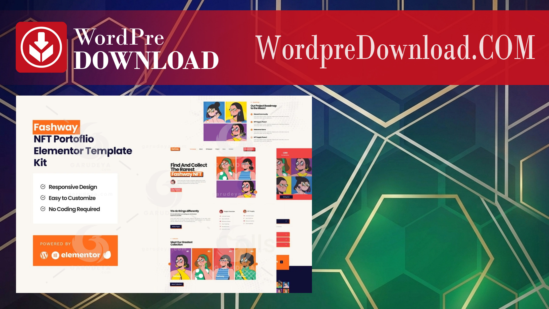 Fashway - NFT Portfolio Elementor Template Kit - WordpreDownload.COM