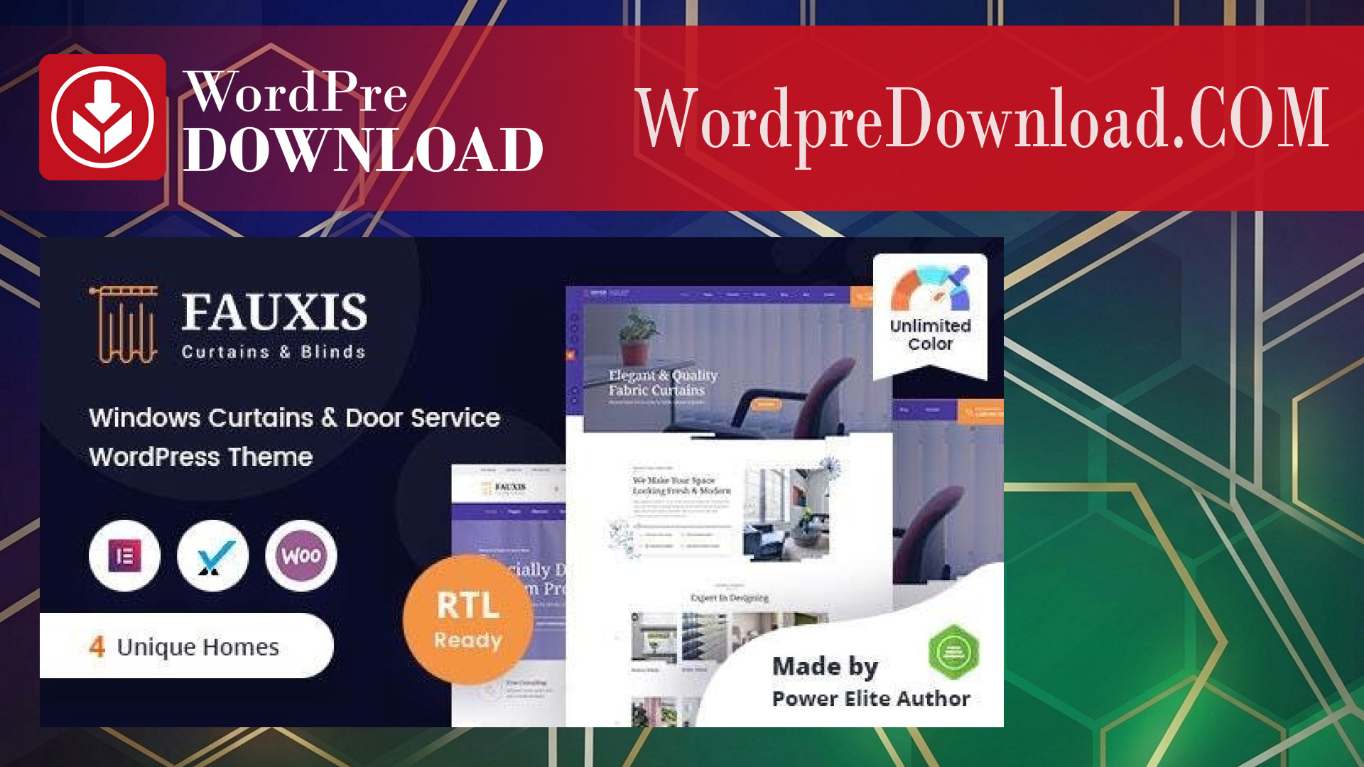Fauxis - Windows Curtains WordPress Theme + RTL - WordpreDownload.COM