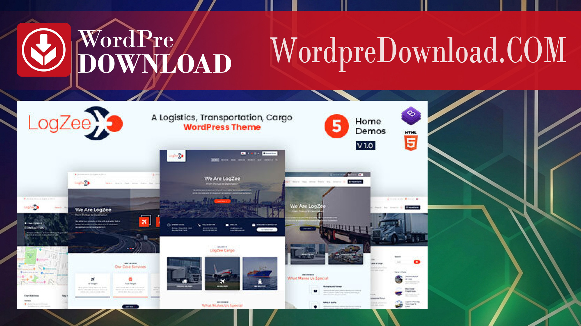 Logzee – Logistics Cargo WordPress Theme - WordpreDownload.COM