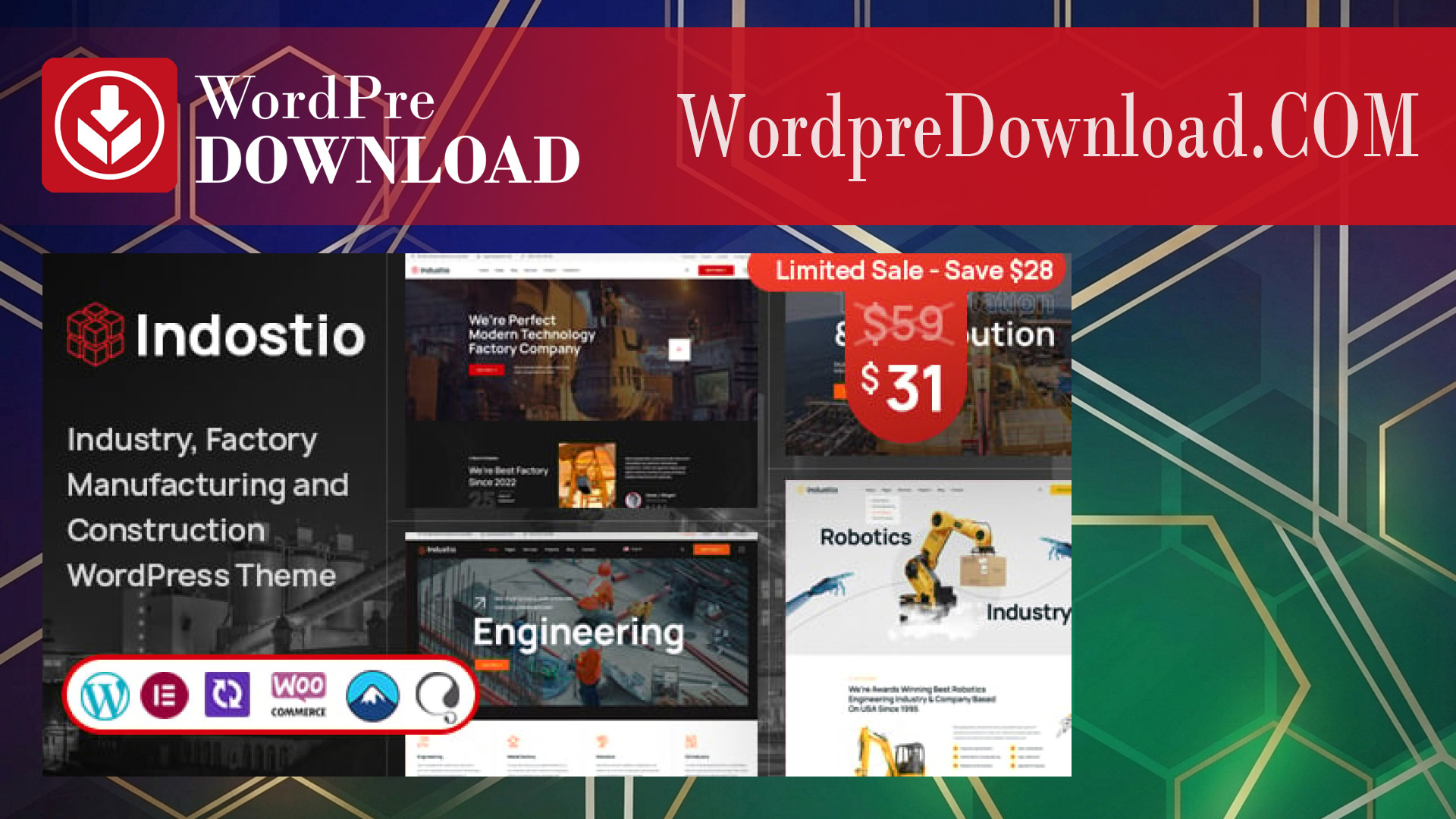 Indostio - Factory And Manufacturing WordPress Theme - WordpreDownload.COM