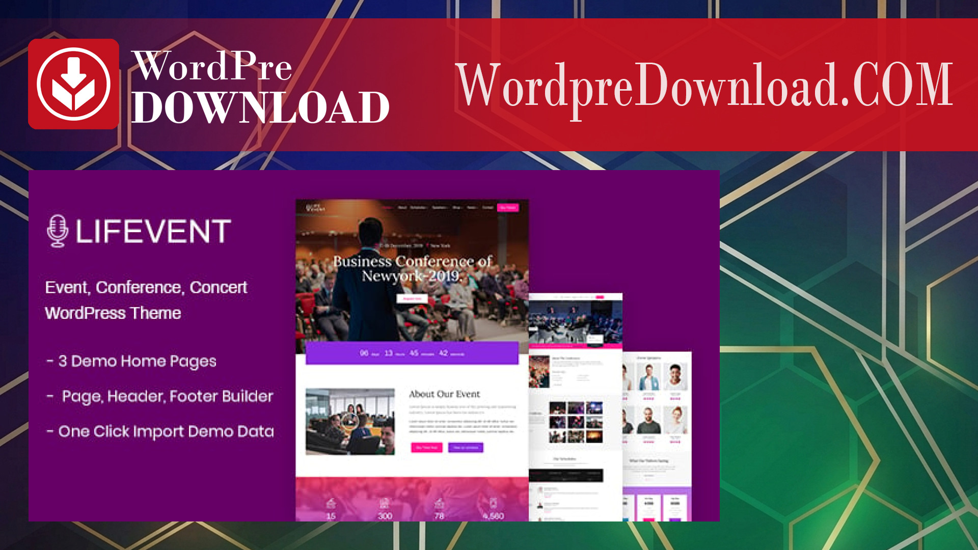Lifevent - Conference WordPress Theme - WordpreDownload.COM