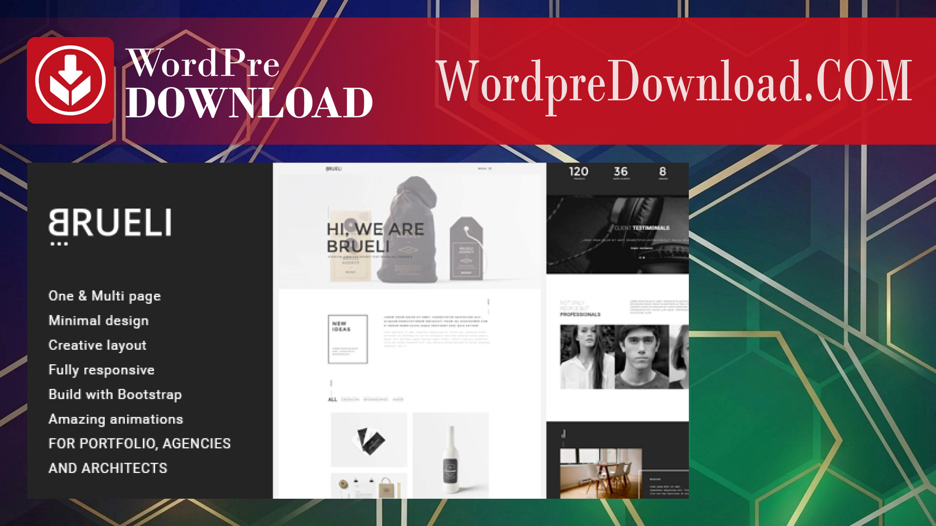 Brueli – Portfolio Agency Architect WordPress - WordpreDownload.COM