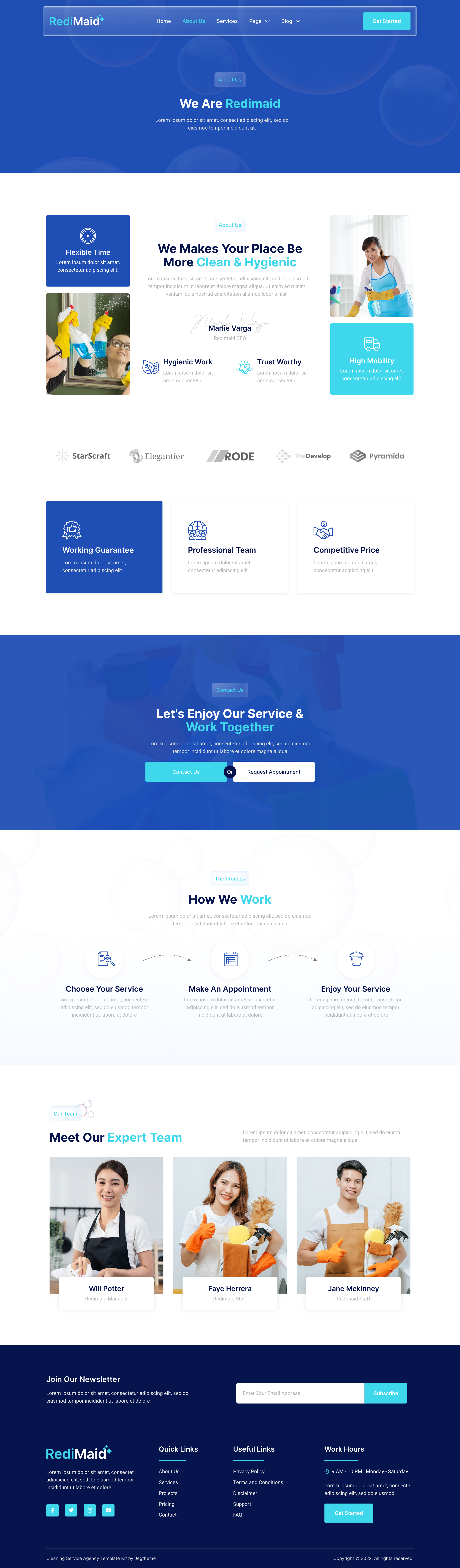 Redimaid - Cleaning And Maid Service Agency Elementor Template Kit - WordpreDownload.COM