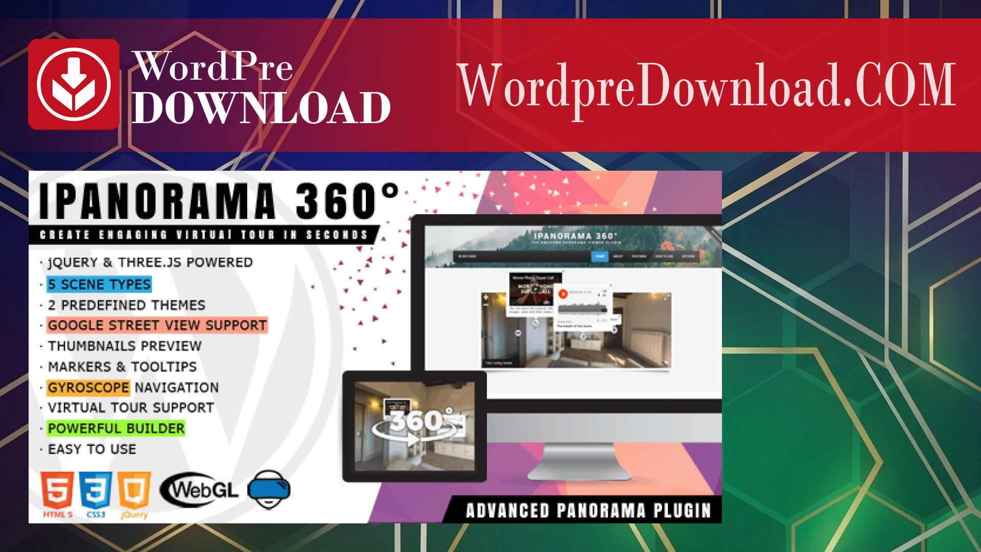 IPanorama 360° – Virtual Tour Builder For WordPress - WordpreDownload.COM