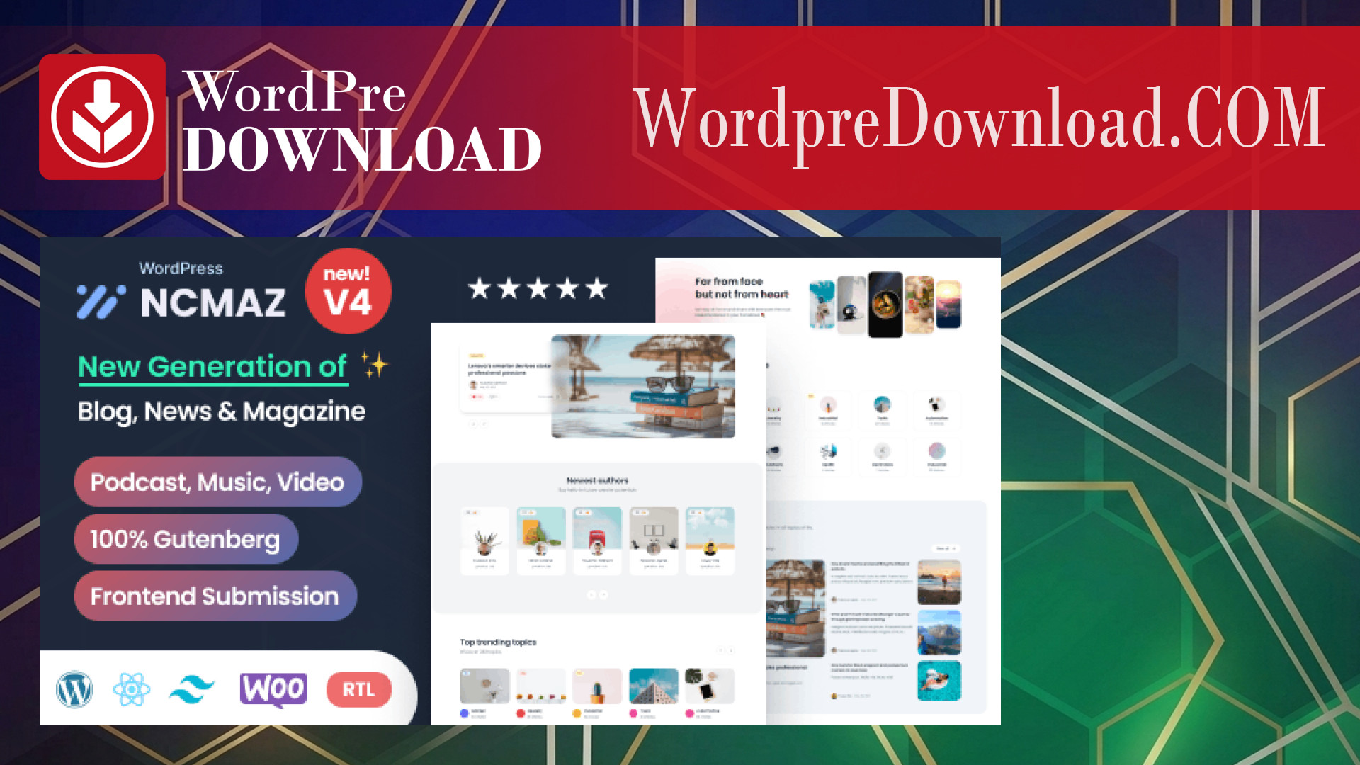 Ncmaz - Blog Magazine WordPress Theme - WordpreDownload.COM