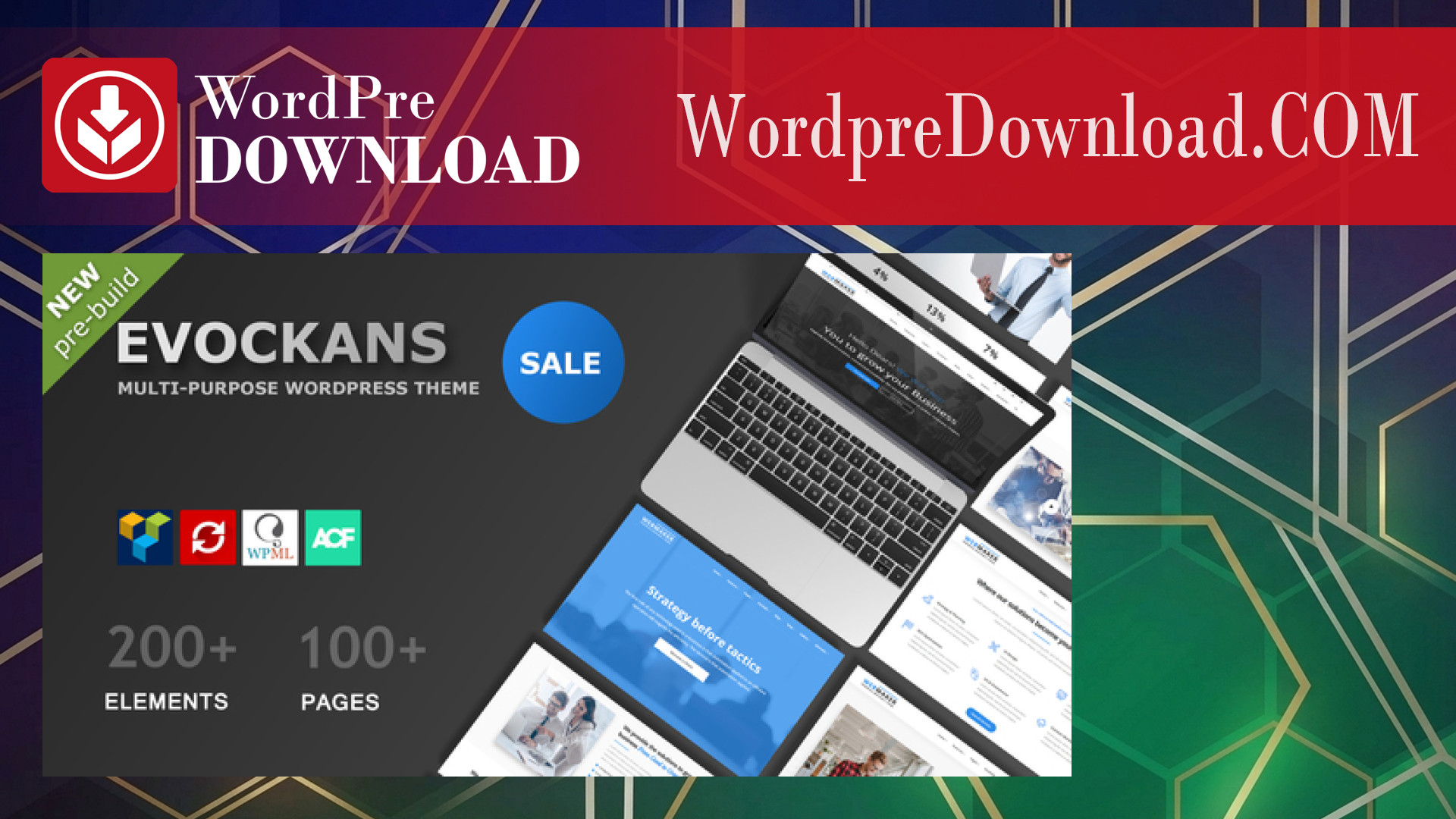 Evockans - Responsive Multi-Purpose WordPress Theme - WordpreDownload.COM