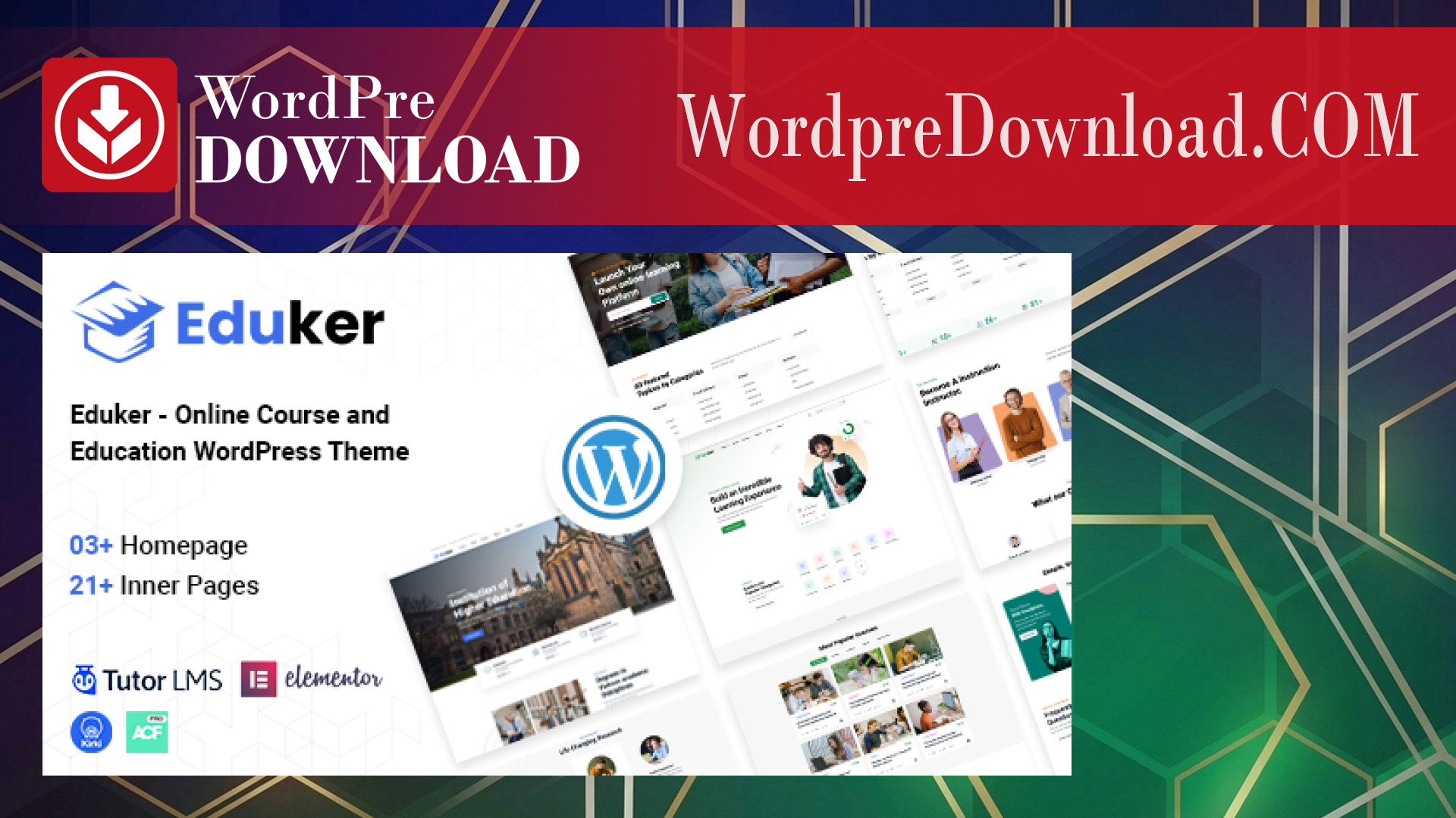 Eduker - Education WordPress Theme - WordpreDownload.COM