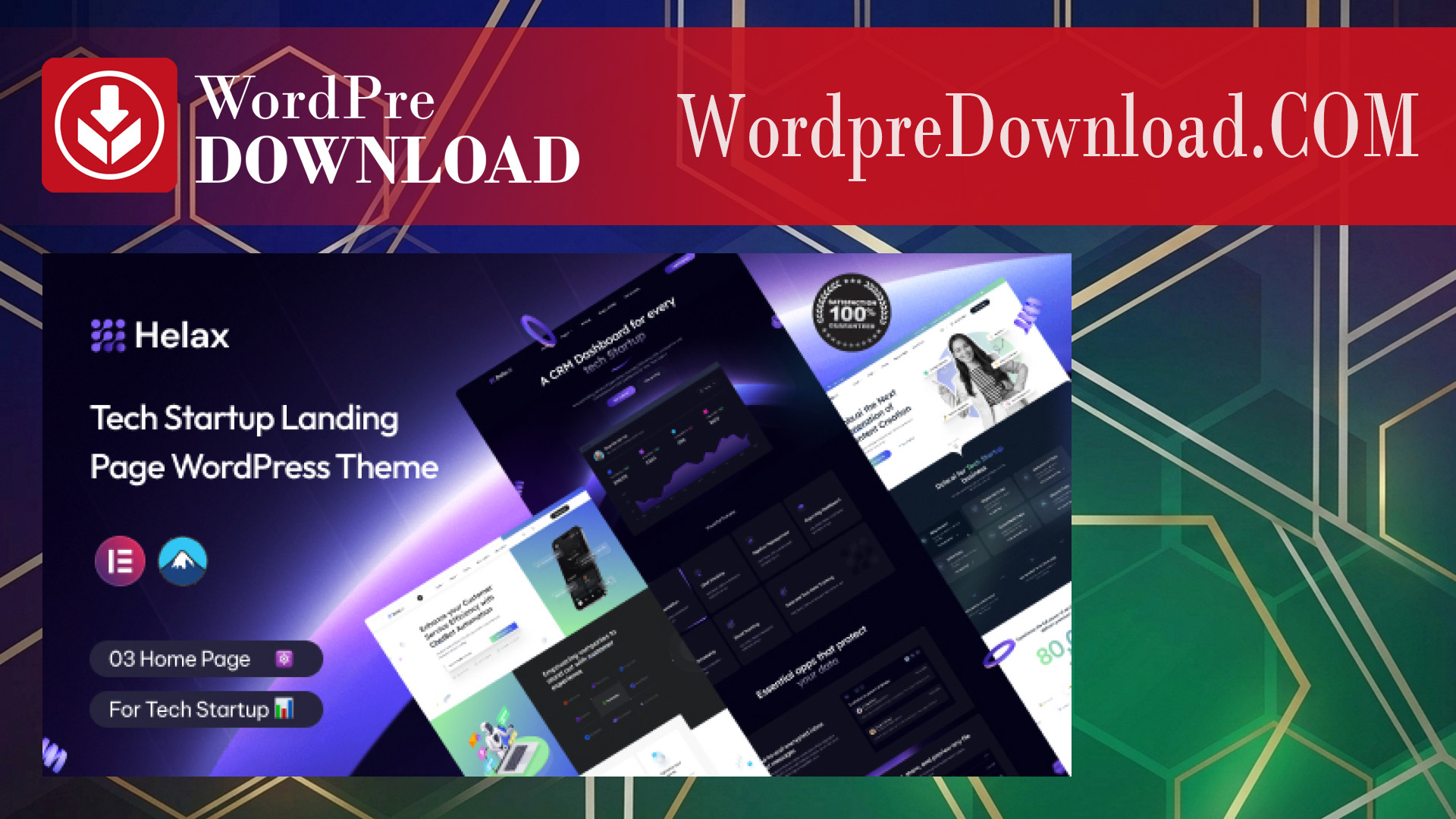 Helax - Tech Startup WordPress Theme - WordpreDownload.COM