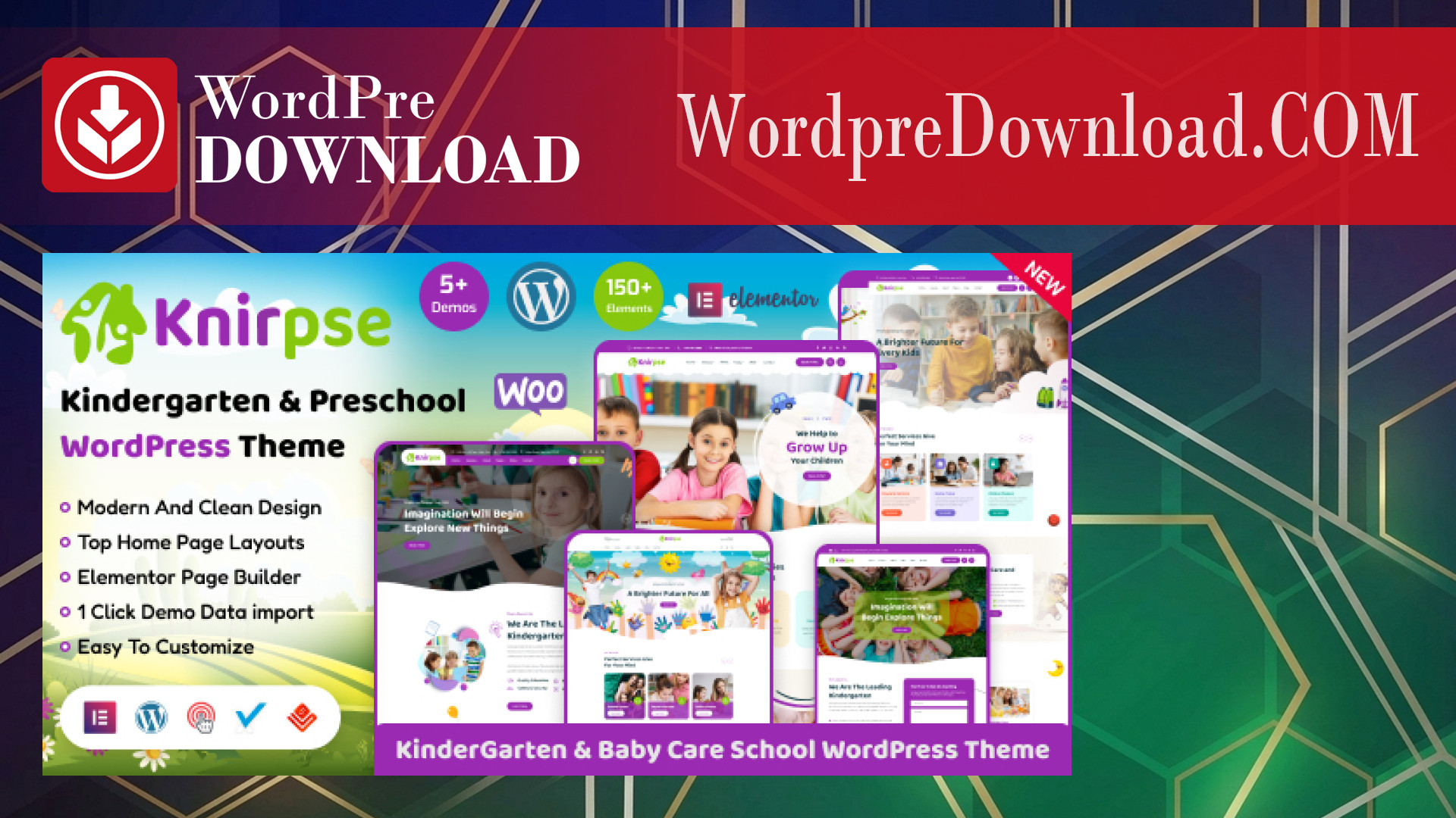 Knirpse - Kindergarten And Baby Care WordPress Theme - WordpreDownload.COM