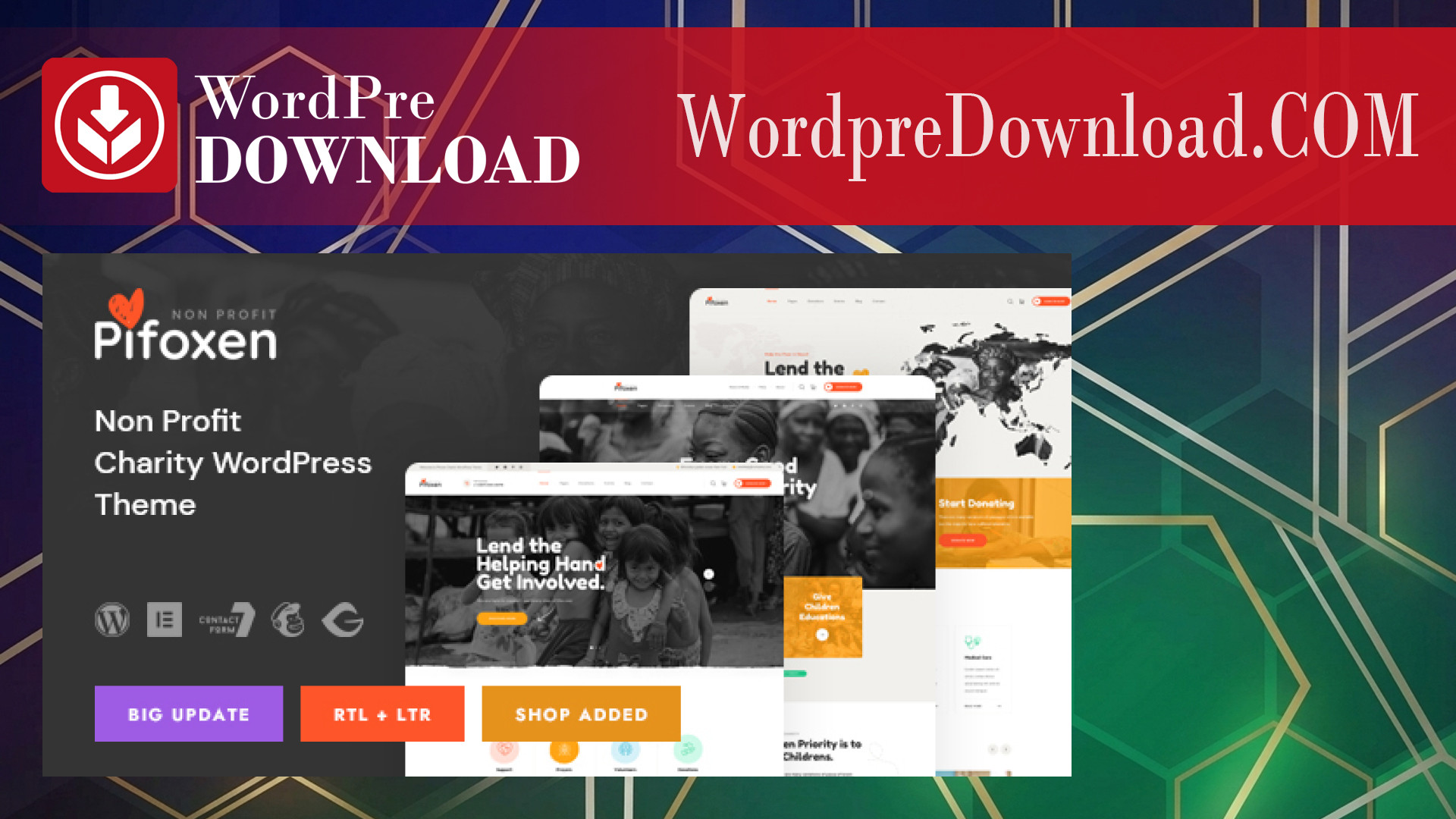 Pifoxen – Nonprofit Charity WordPress Theme - WordpreDownload.COM