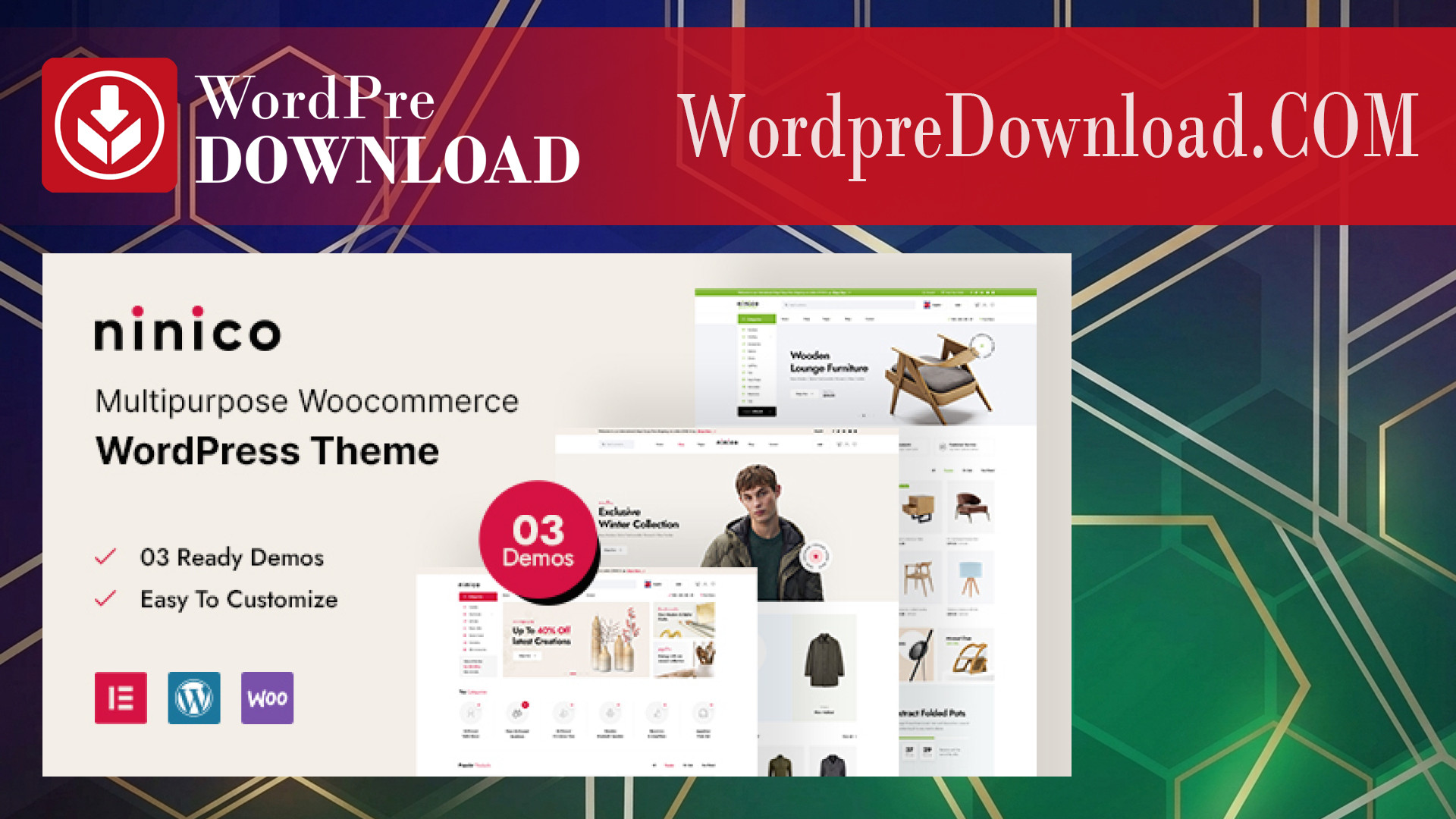 Ninico - Minimal WooCommerce WordPress Theme - WordpreDownload.COM