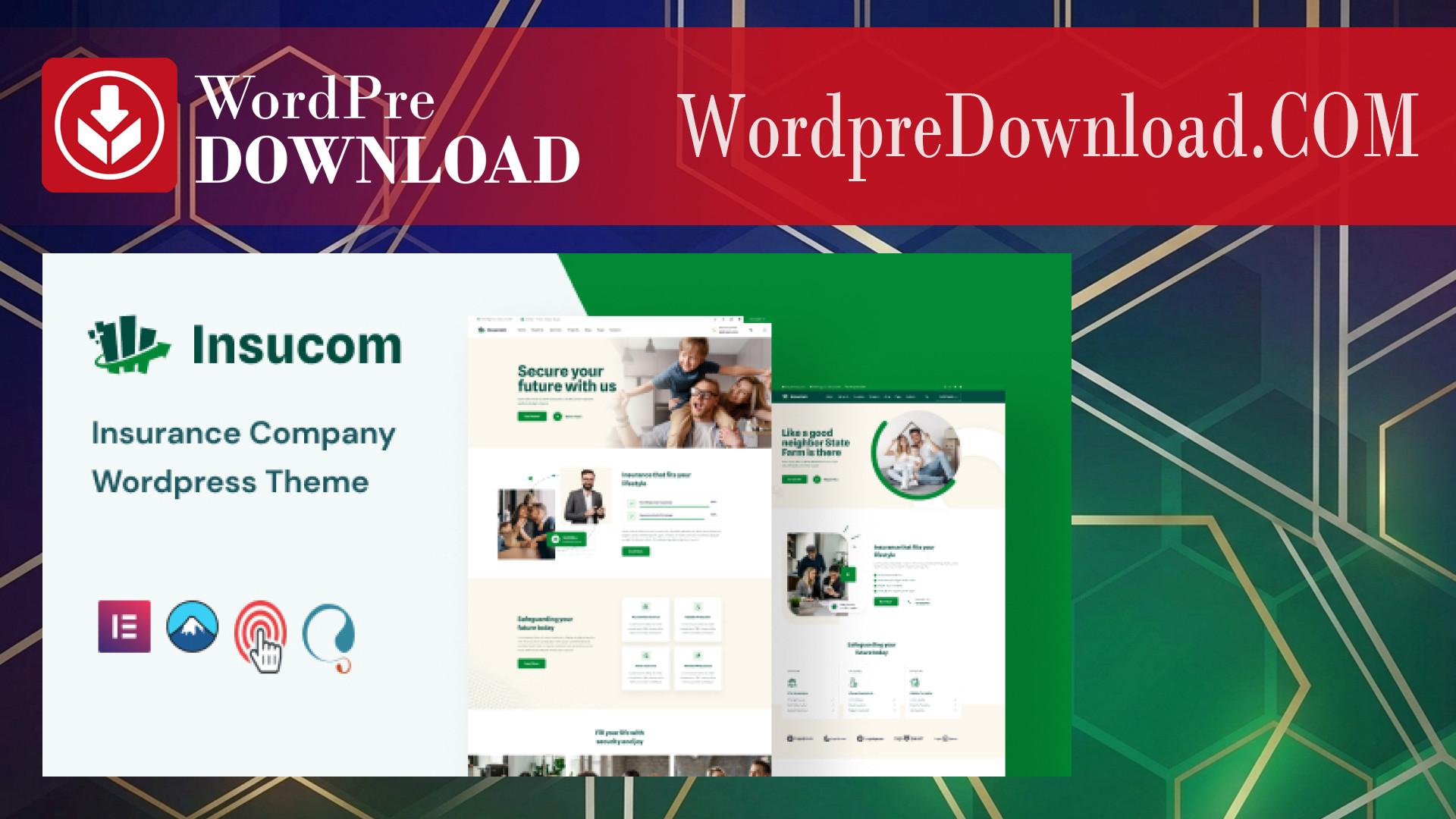 Insucom - Insurance WordPress Theme - WordpreDownload.COM