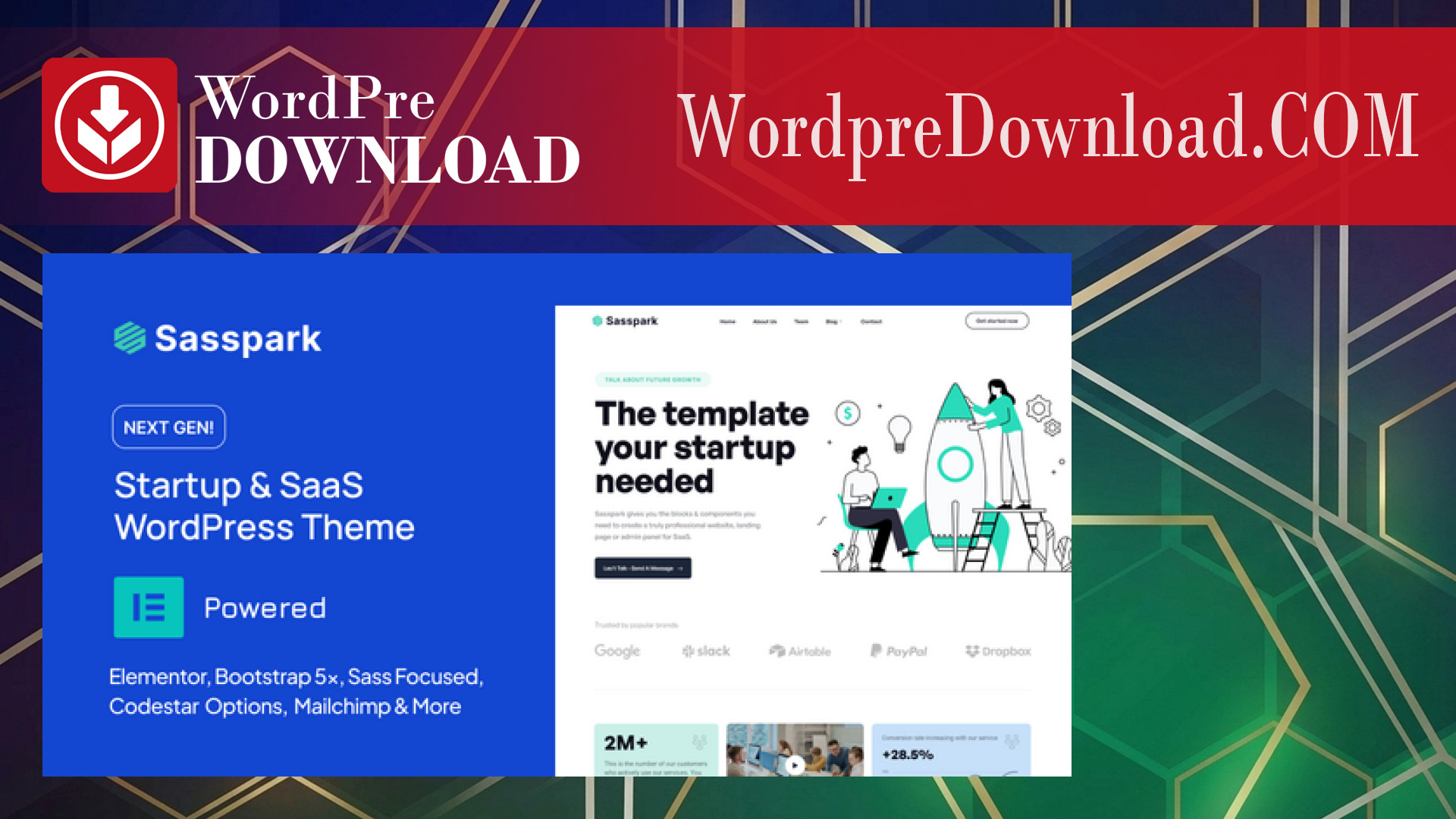 Sasspark – Startup WordPress Theme - WordpreDownload.COM