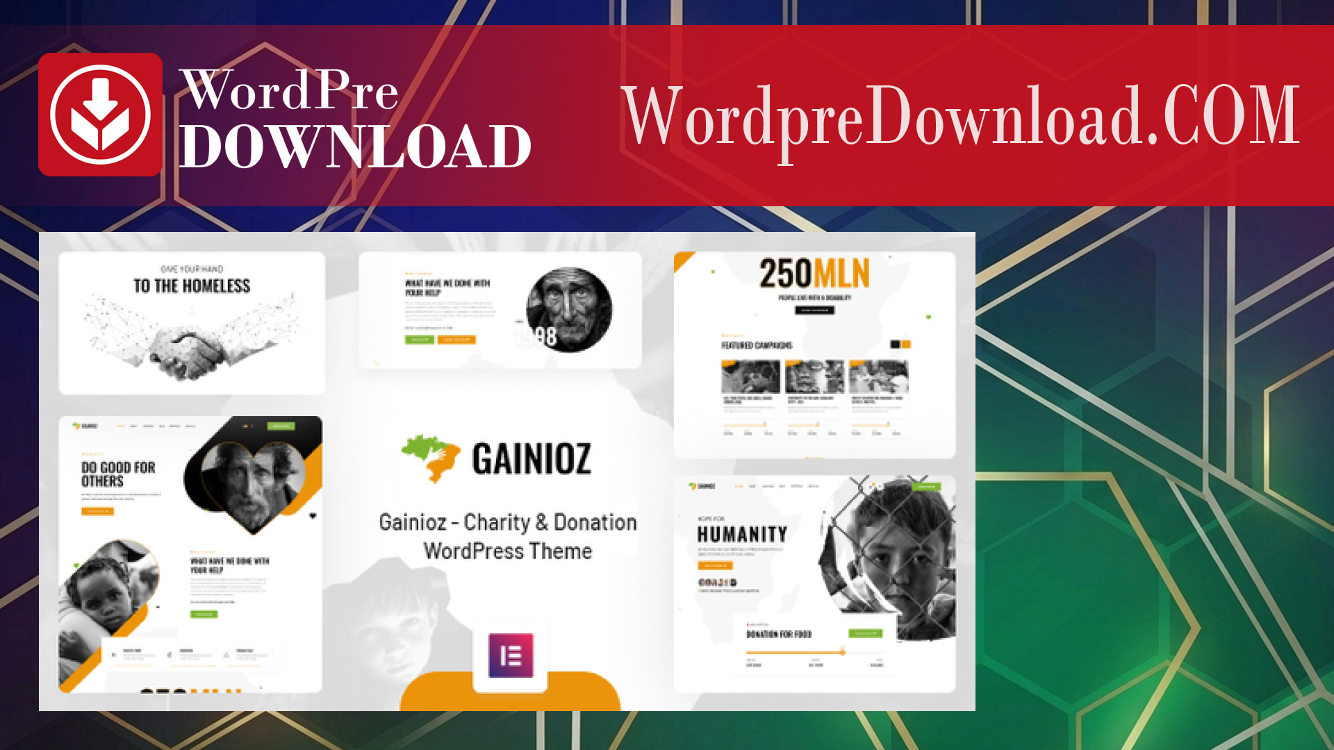 Gainioz - Charity And Donation WordPress Theme - WordpreDownload.COM