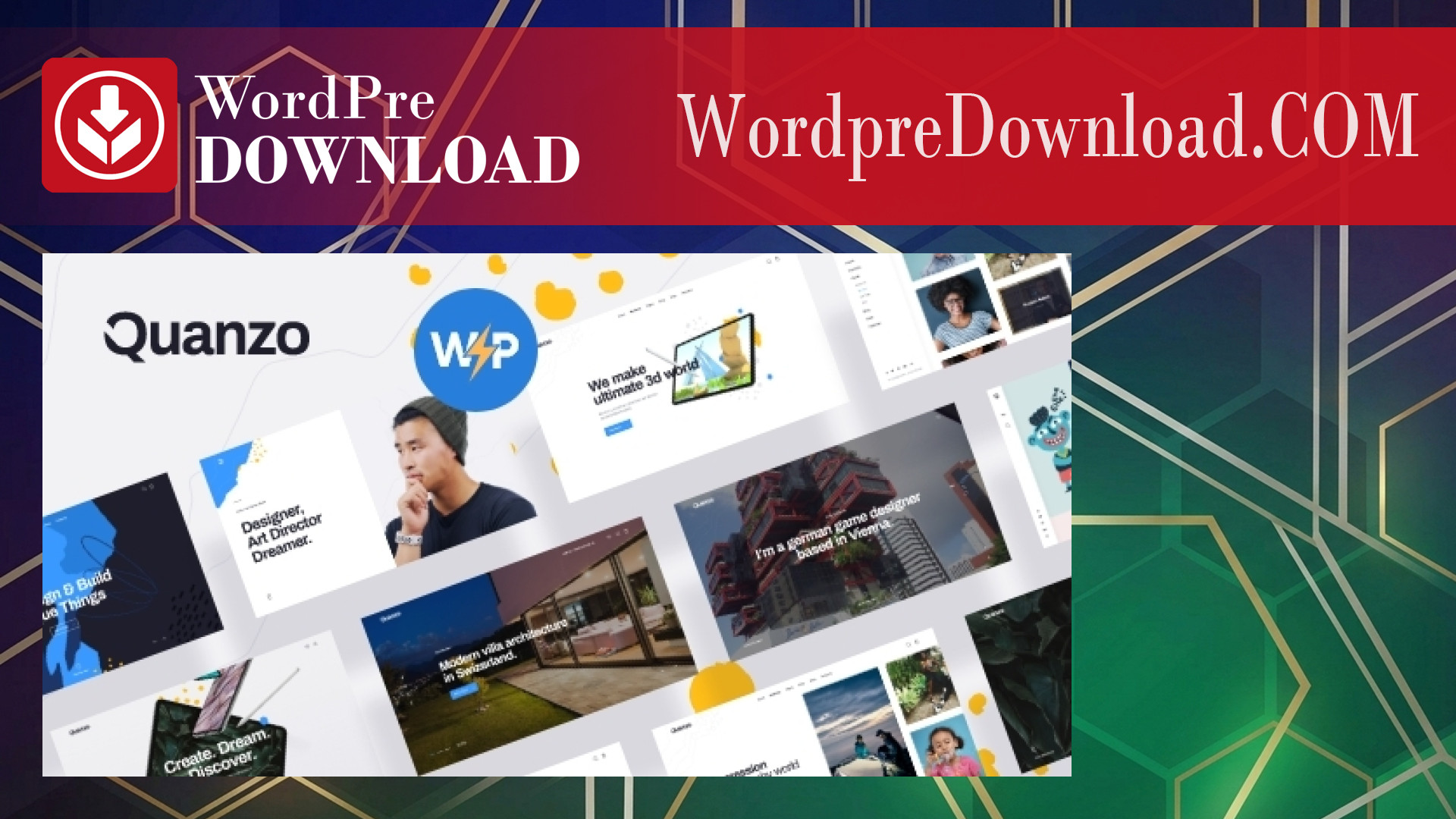 Quanzo - Personal Portfolio WordPress Theme - WordpreDownload.COM
