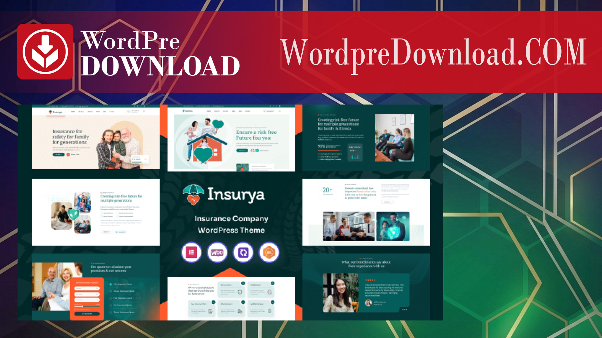 Insurya - Insurance WordPress Theme - WordpreDownload.COM