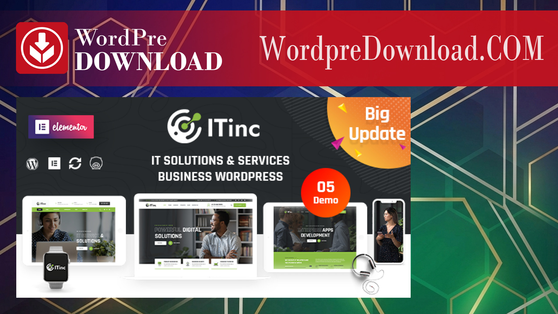 ITInc - Technology And IT Solutions WordPress Theme - WordpreDownload.COM