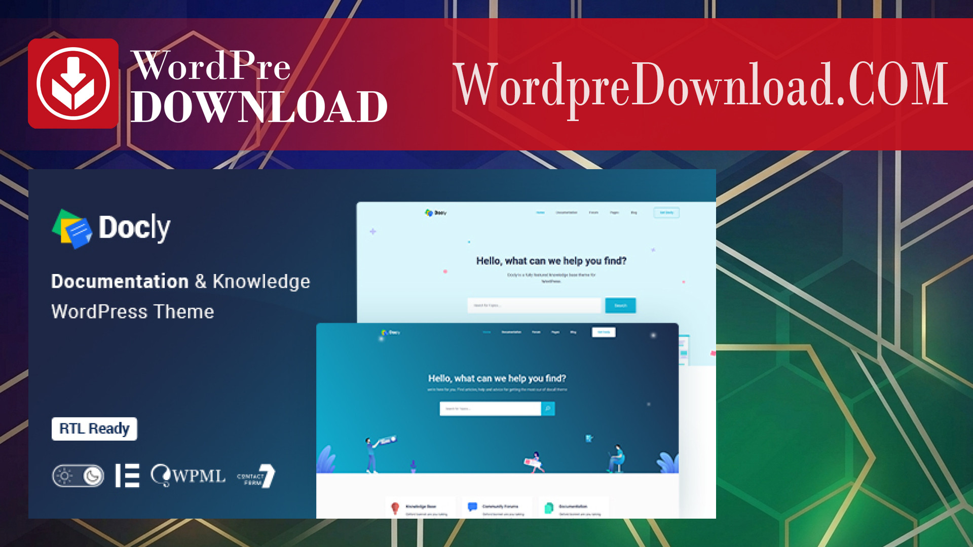 Docly - Documentation And Knowledge Base WordPress Theme With BbPress Helpdesk Forum - WordpreDownload.COM