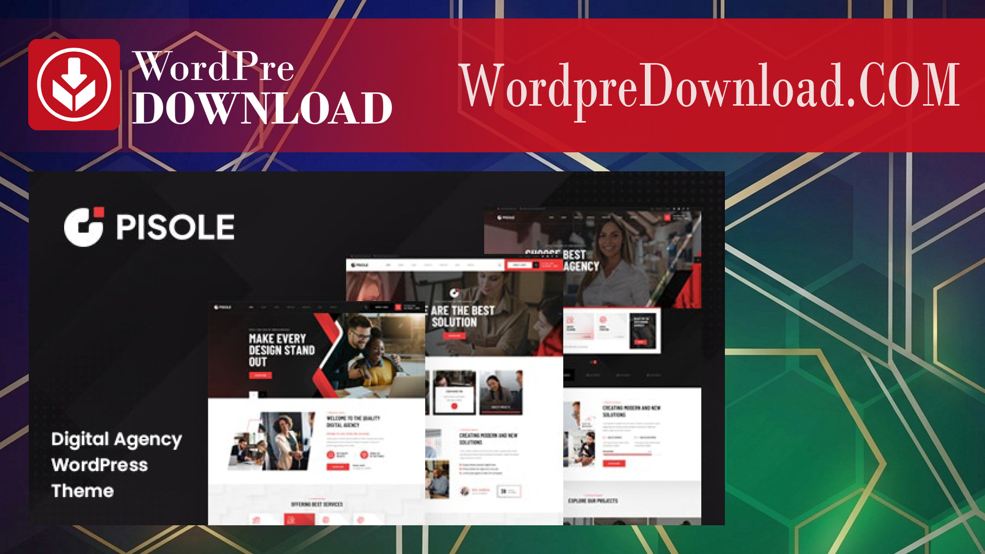 Pisole – Digital Creative Agency WordPress Theme - WordpreDownload.COM