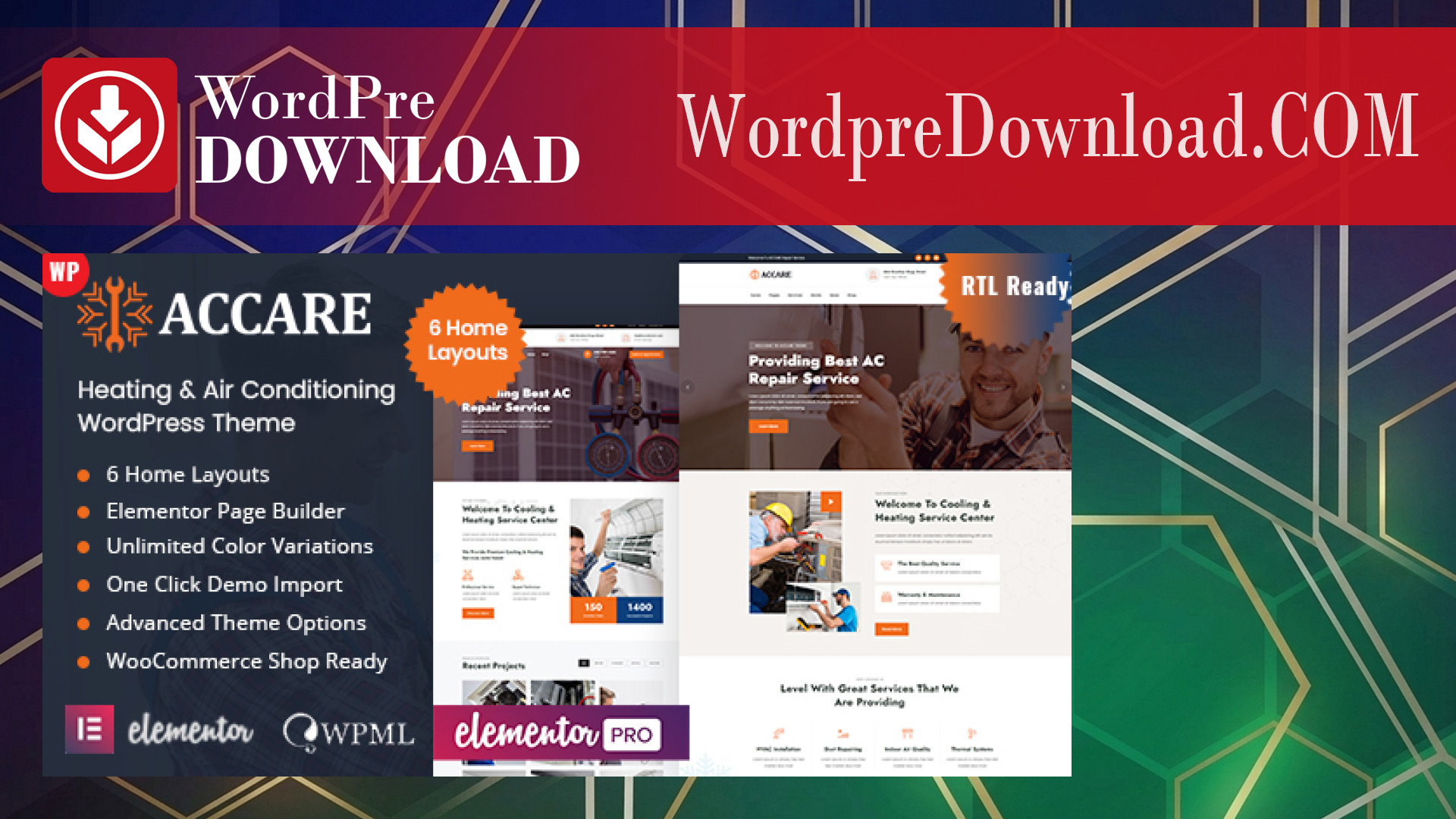 Accare - Heating And Air Conditioning WordPress Theme - WordpreDownload.COM