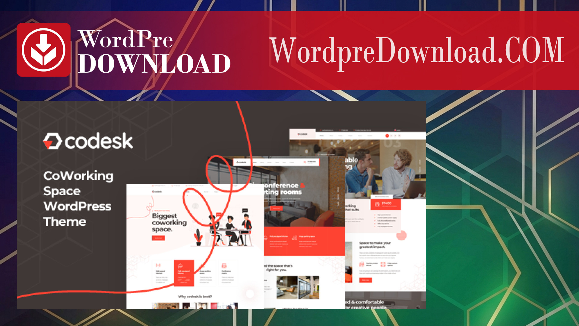 Codesk – Creative Office Space WordPress Theme - WordpreDownload.COM