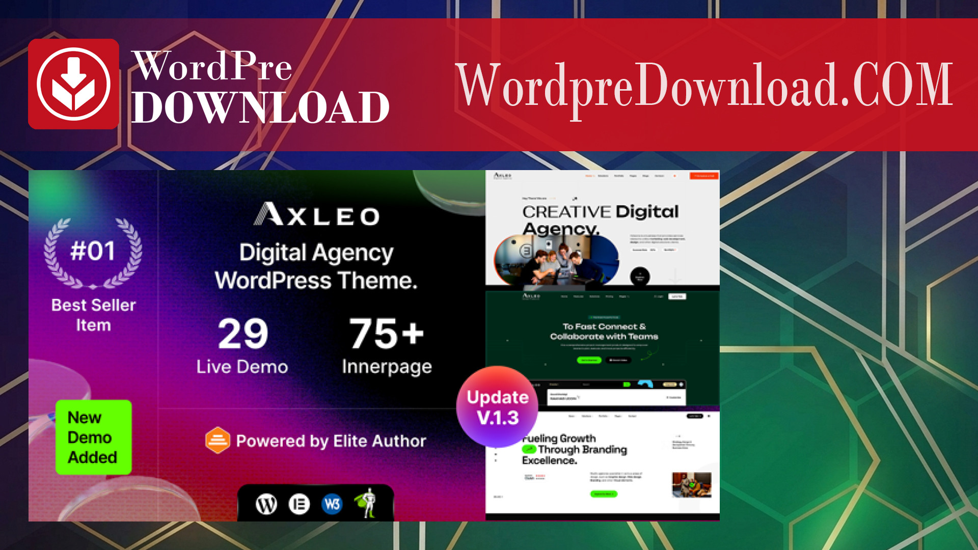 Axleo - Digital Agency WordPress Theme - WordpreDownload.COM