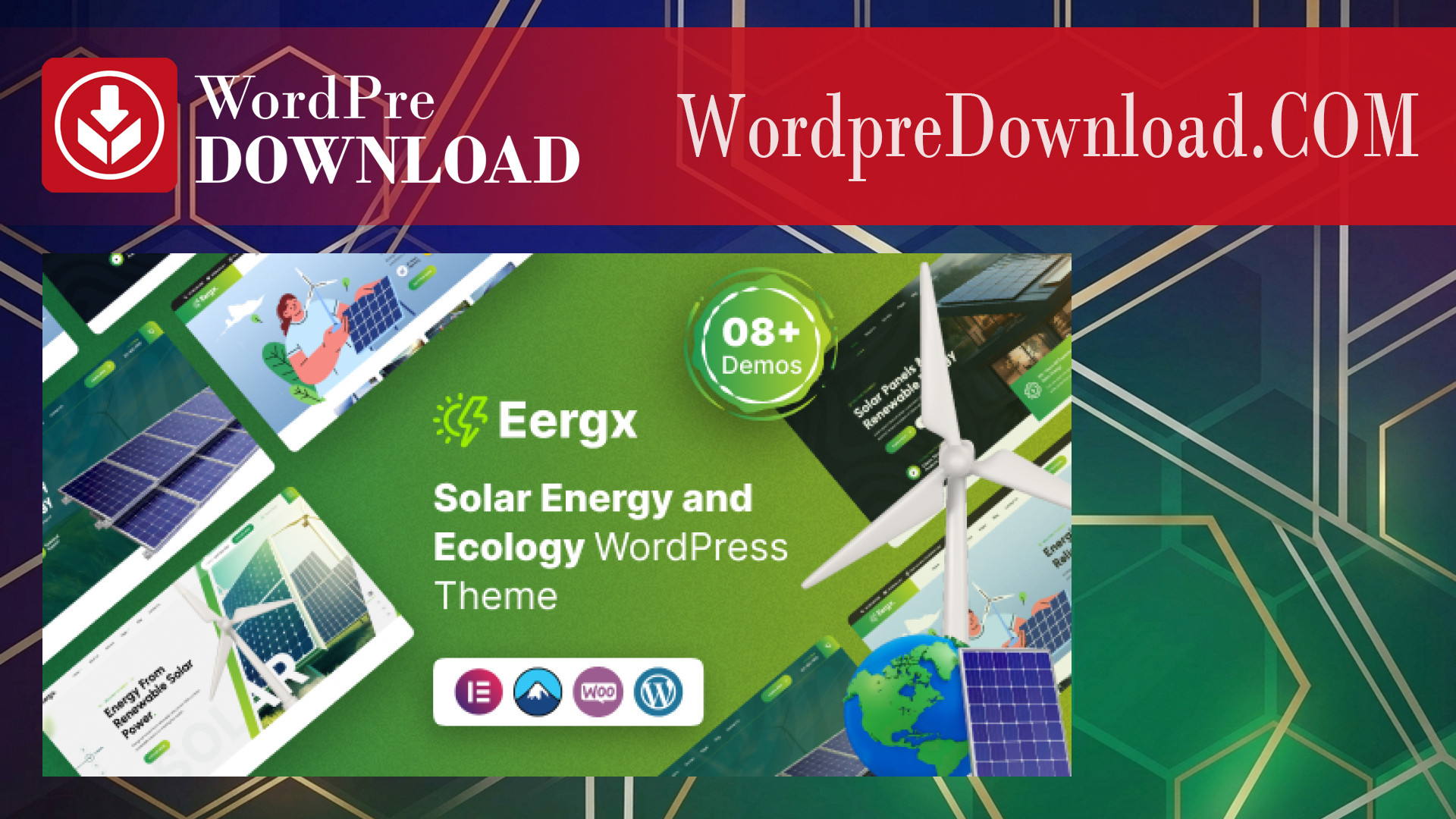 Eergx - Ecology And Solar Energy WordPress Theme - WordpreDownload.COM