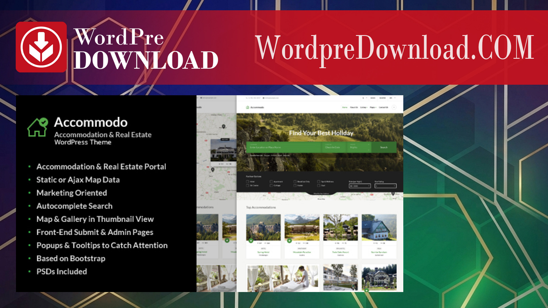 Accommodo – Accommodation Travel WordPress Theme - WordpreDownload.COM