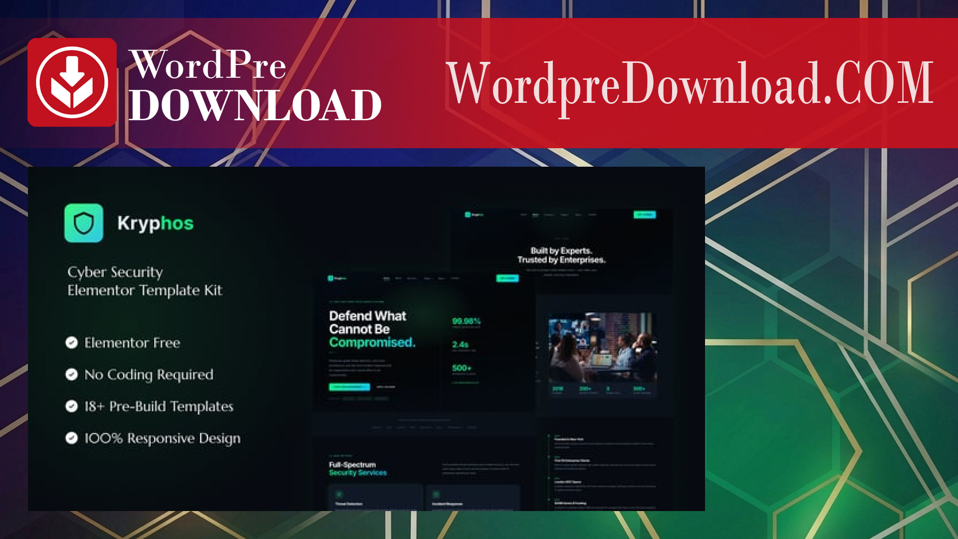 Hacktive - Cyber Security Service Elementor Template Kit - WordpreDownload.COM