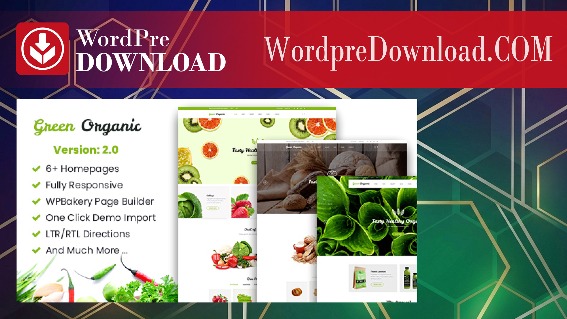 GreenOrganic - Organic & Bakery WordPress Theme - WordpreDownload.COM