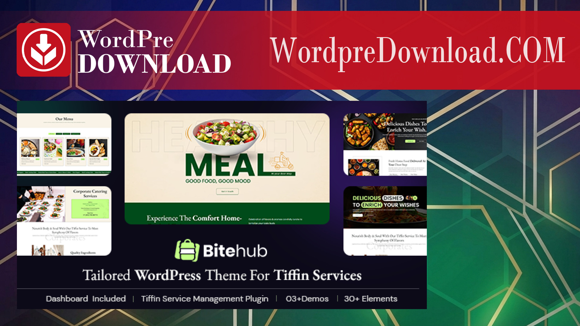 Bitehub - Tiffin And Food Delivery WordPress Theme - WordpreDownload.COM