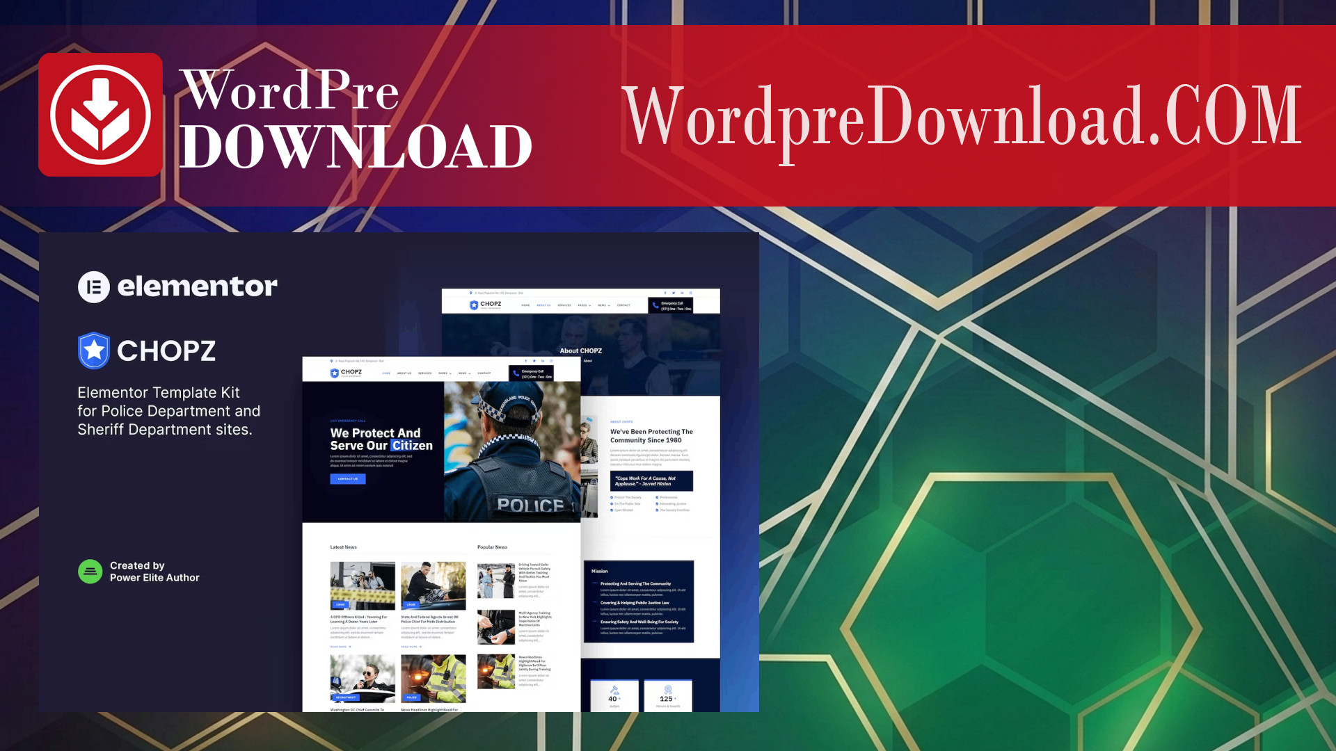 Chopz – Police And Sheriff Department Elementor Template Kit - WordpreDownload.COM