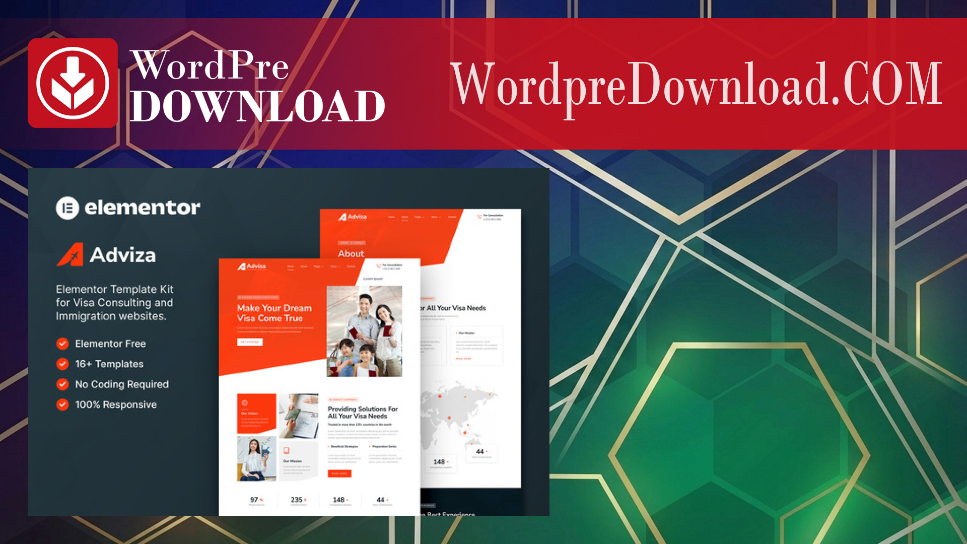 Adviza – Immigration And Visa Consulting Elementor Template Kit - WordpreDownload.COM
