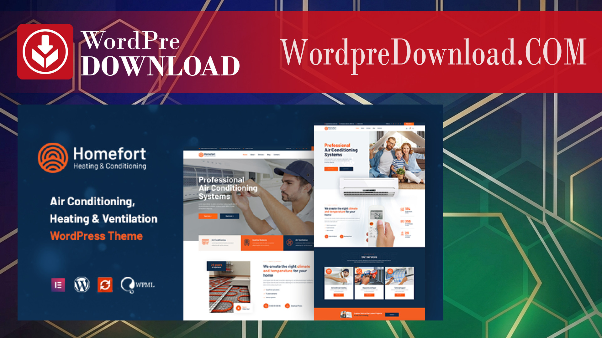 Homefort - Air Conditioning And Heating WordPress Theme - WordpreDownload.COM