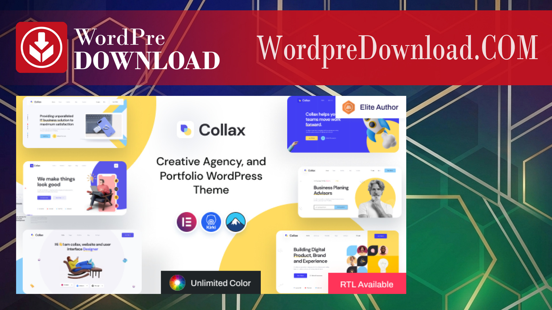 Collax – Creative Agency WordPress Theme - WordpreDownload.COM