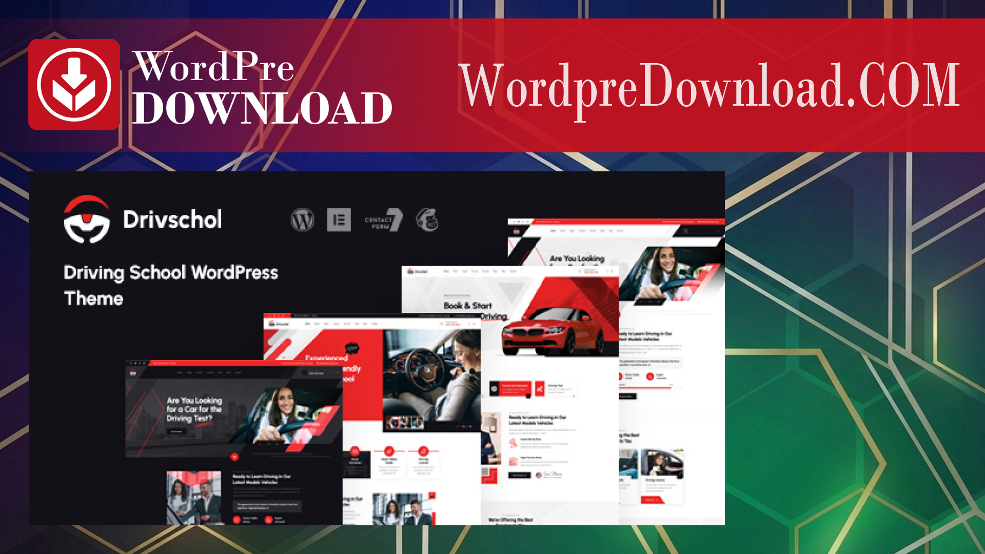 Drivschol – Driving School WordPress Theme - WordpreDownload.COM