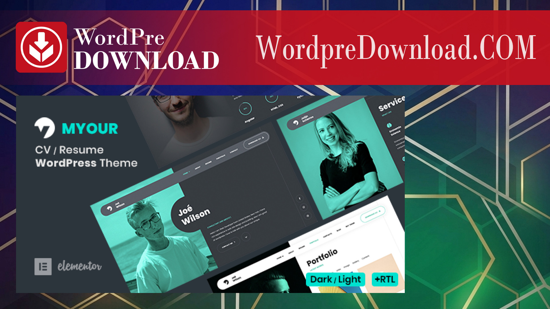 Myour - CV Resume WordPress Theme - WordpreDownload.COM