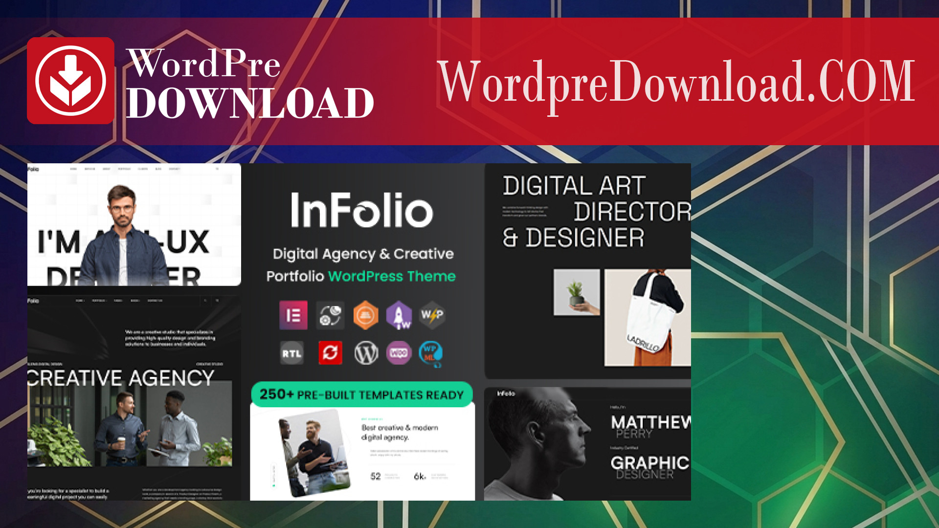 Infolio - Digital Agency And Creative Portfolio WordPress Elementor Theme - WordpreDownload.COM