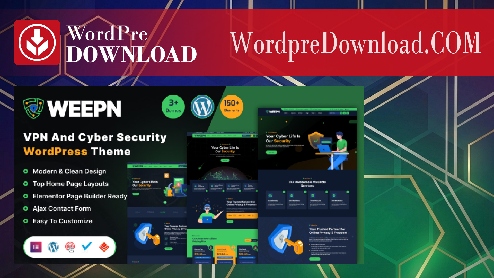 Weepn – VPN And Cloud Services WordPress Theme - WordpreDownload.COM