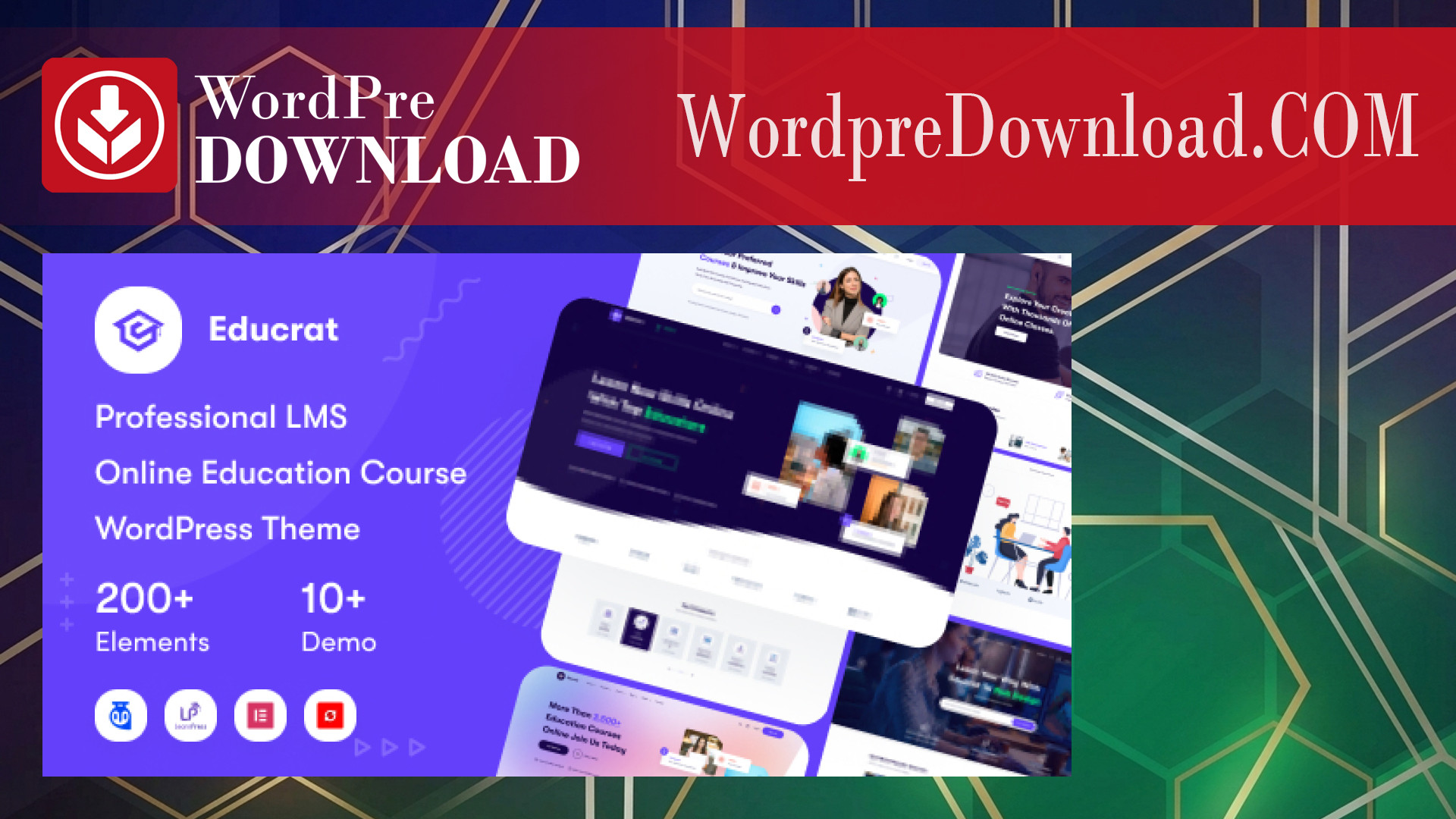 Educrat - Online Course Education WordPress Theme - WordpreDownload.COM