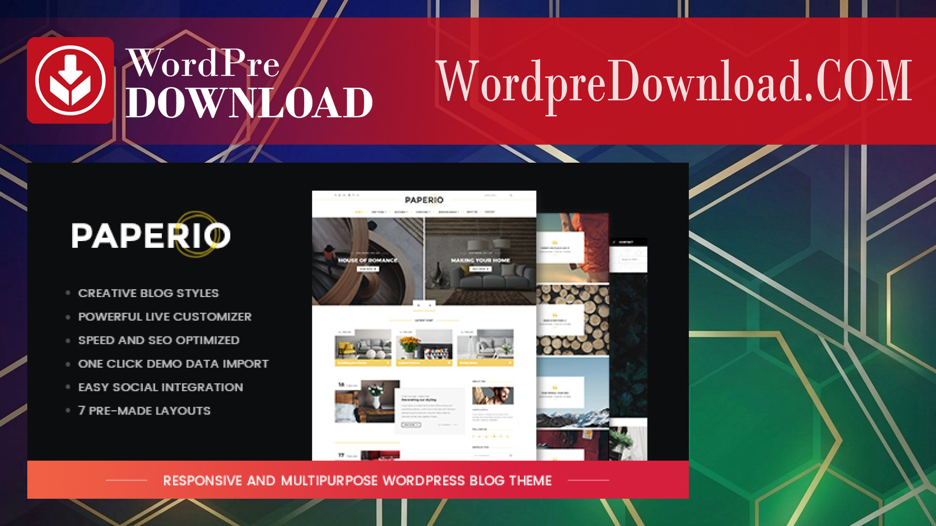 Paperio – Responsive and Multipurpose WordPress Blog Theme – WordpreDownload.COM