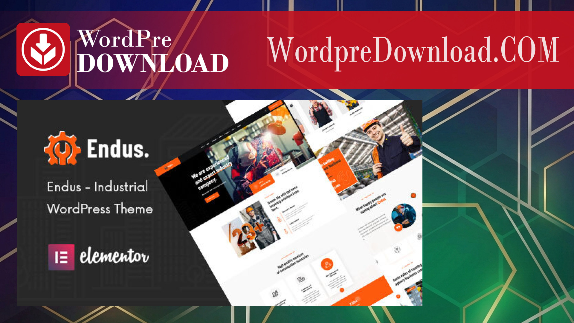 Endus - Industrial Manufacturing WordPress Theme - WordpreDownload.COM