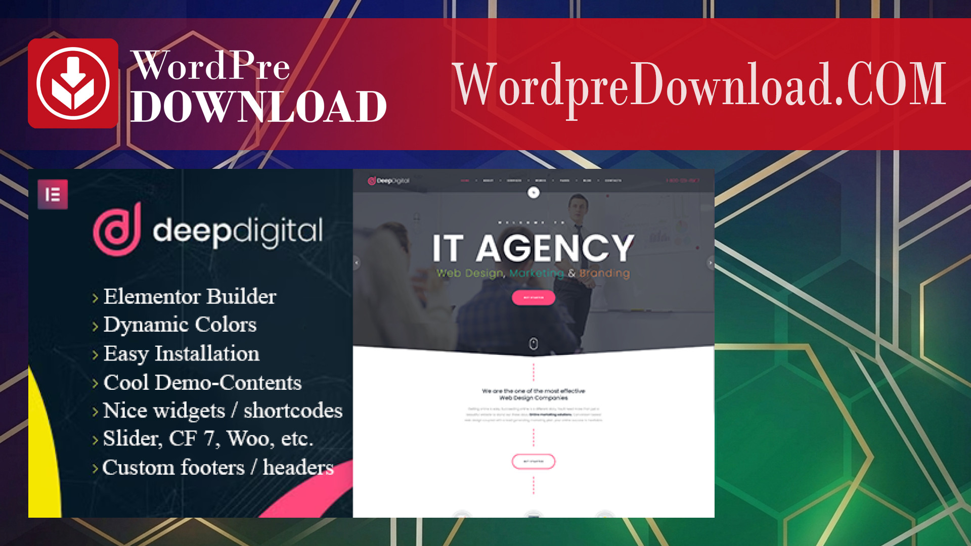 DeepDigital - Web Design Agency WordPress Theme - WordpreDownload.COM