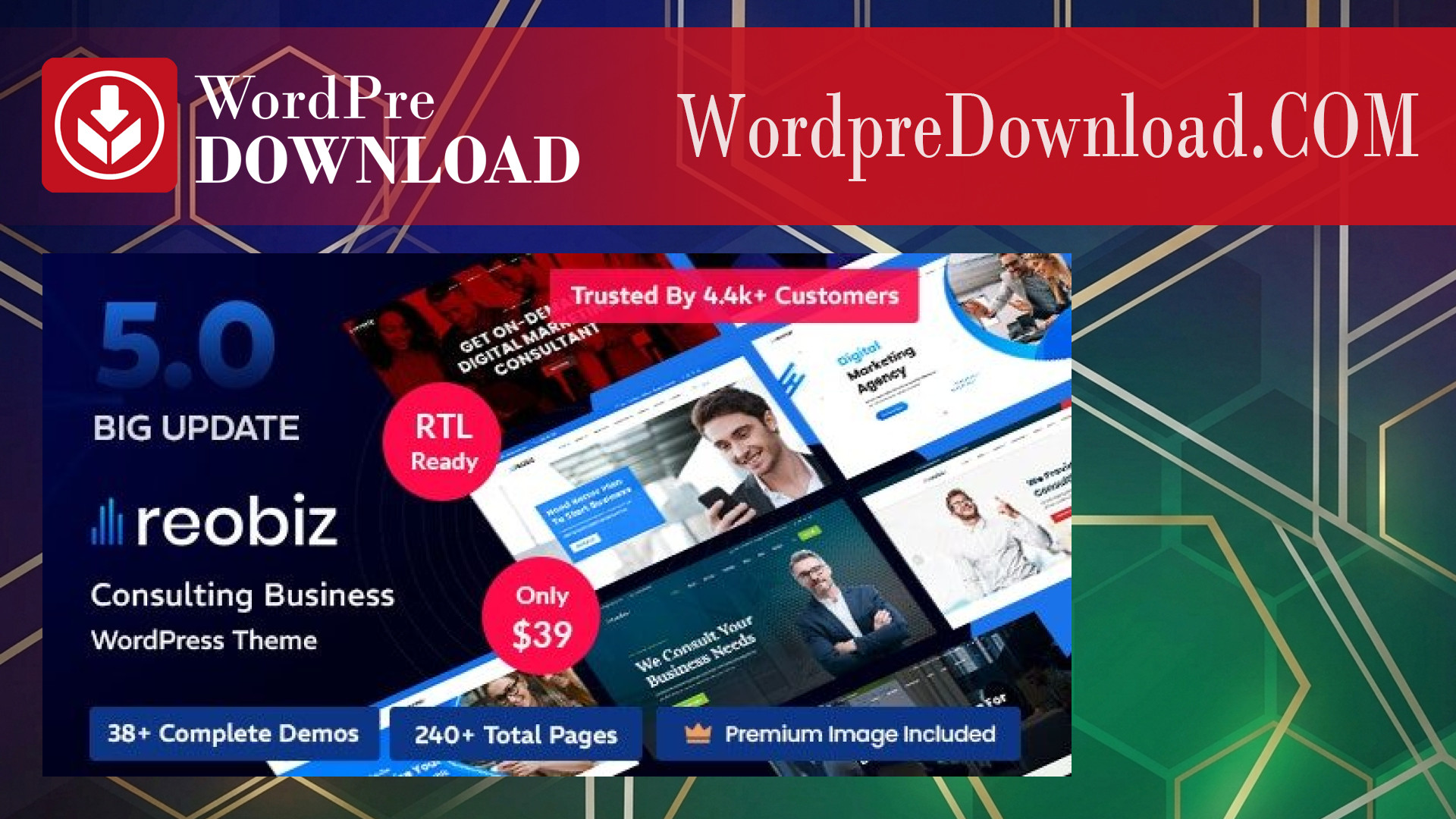 Reobiz Consulting Business WordPress Theme - WordpreDownload.COM