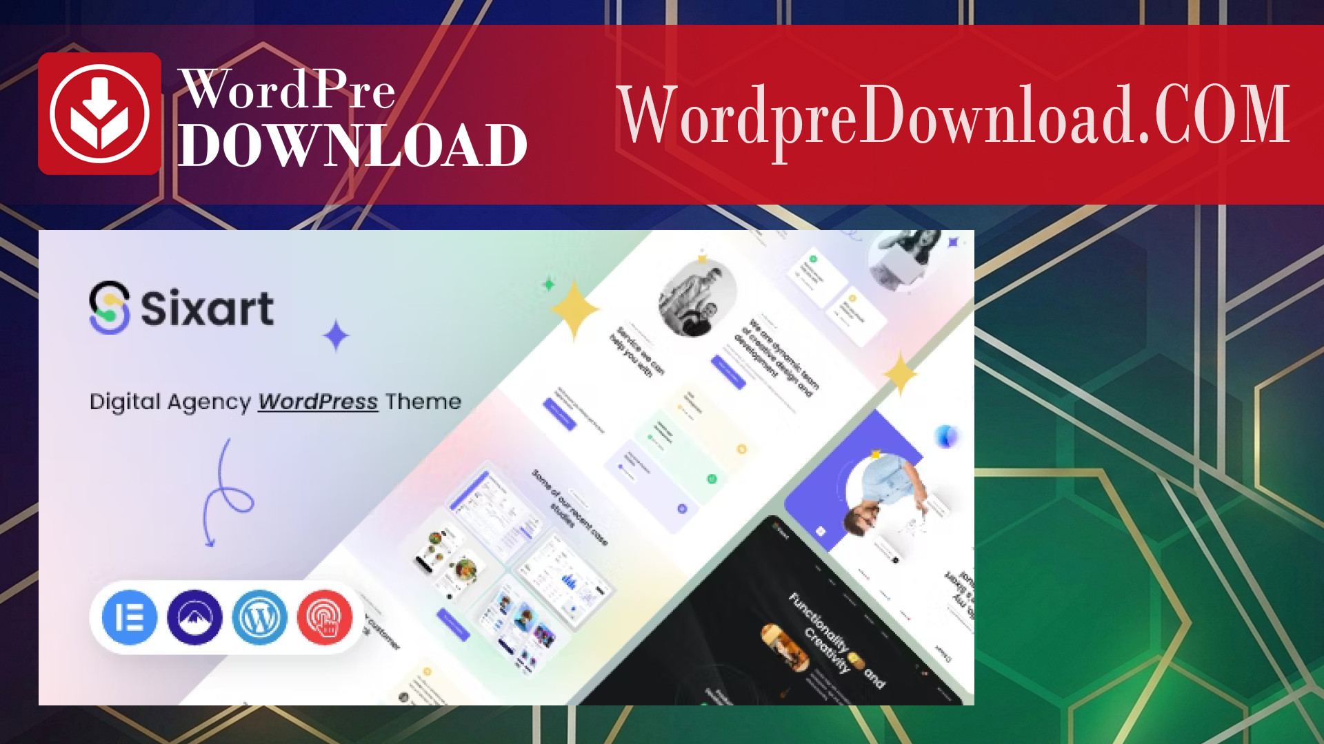 Sixart - Digital Agency WordPress Theme - WordpreDownload.COM